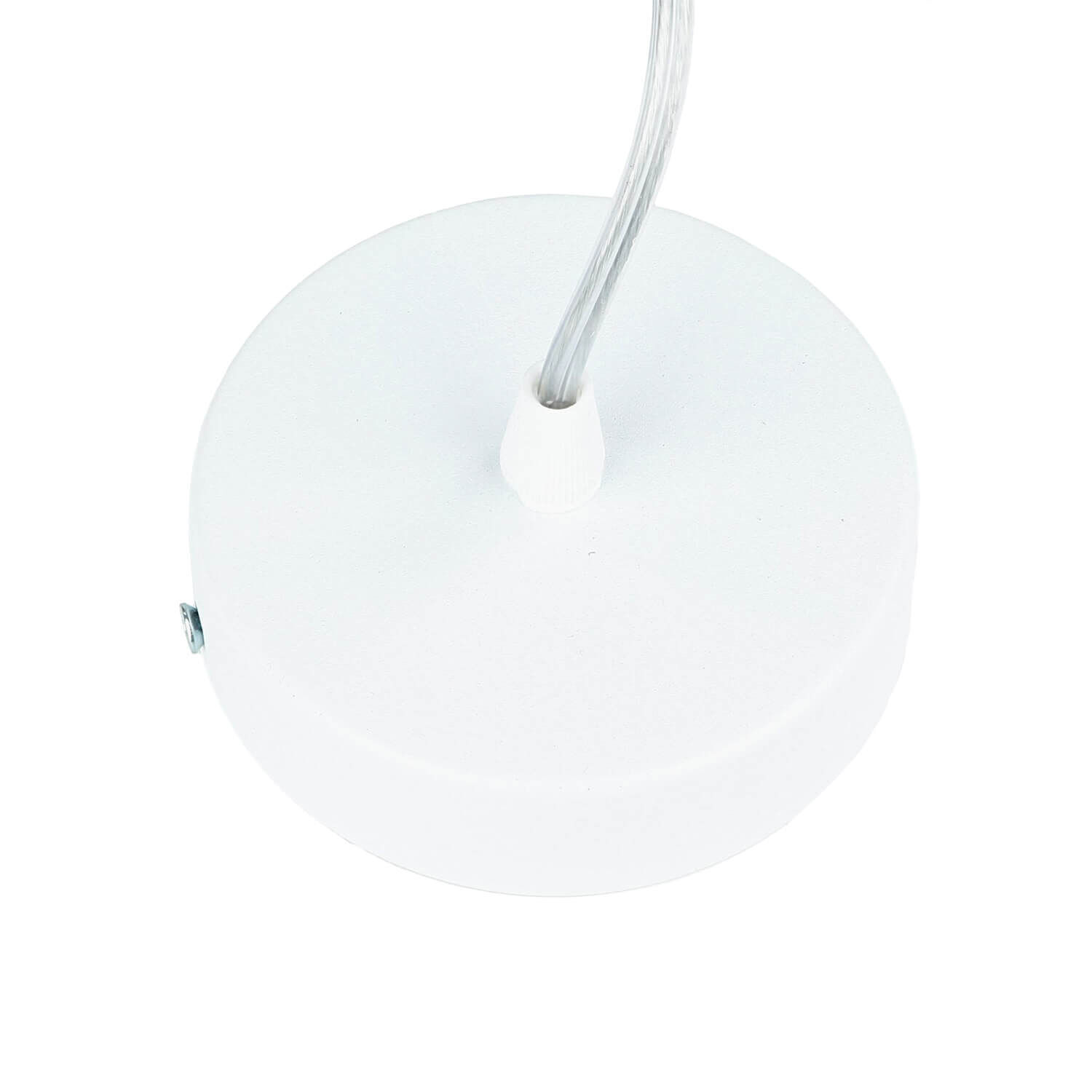 Hängeleuchte Retro Creme Gold Stoff rund Esszimmer