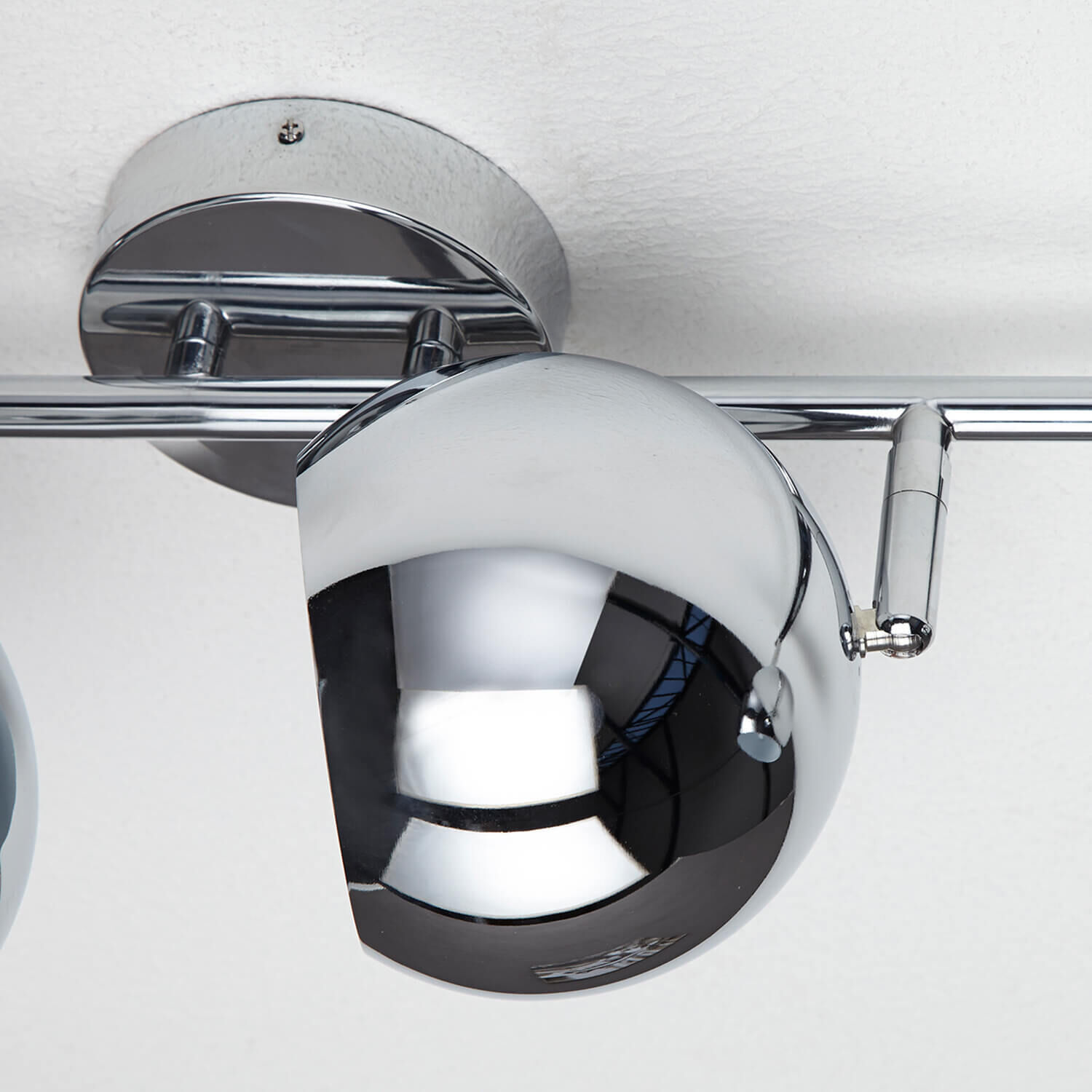 Stylischer Deckenstrahler Chrom Retro lang E14 Beleuchtung, Leuchte