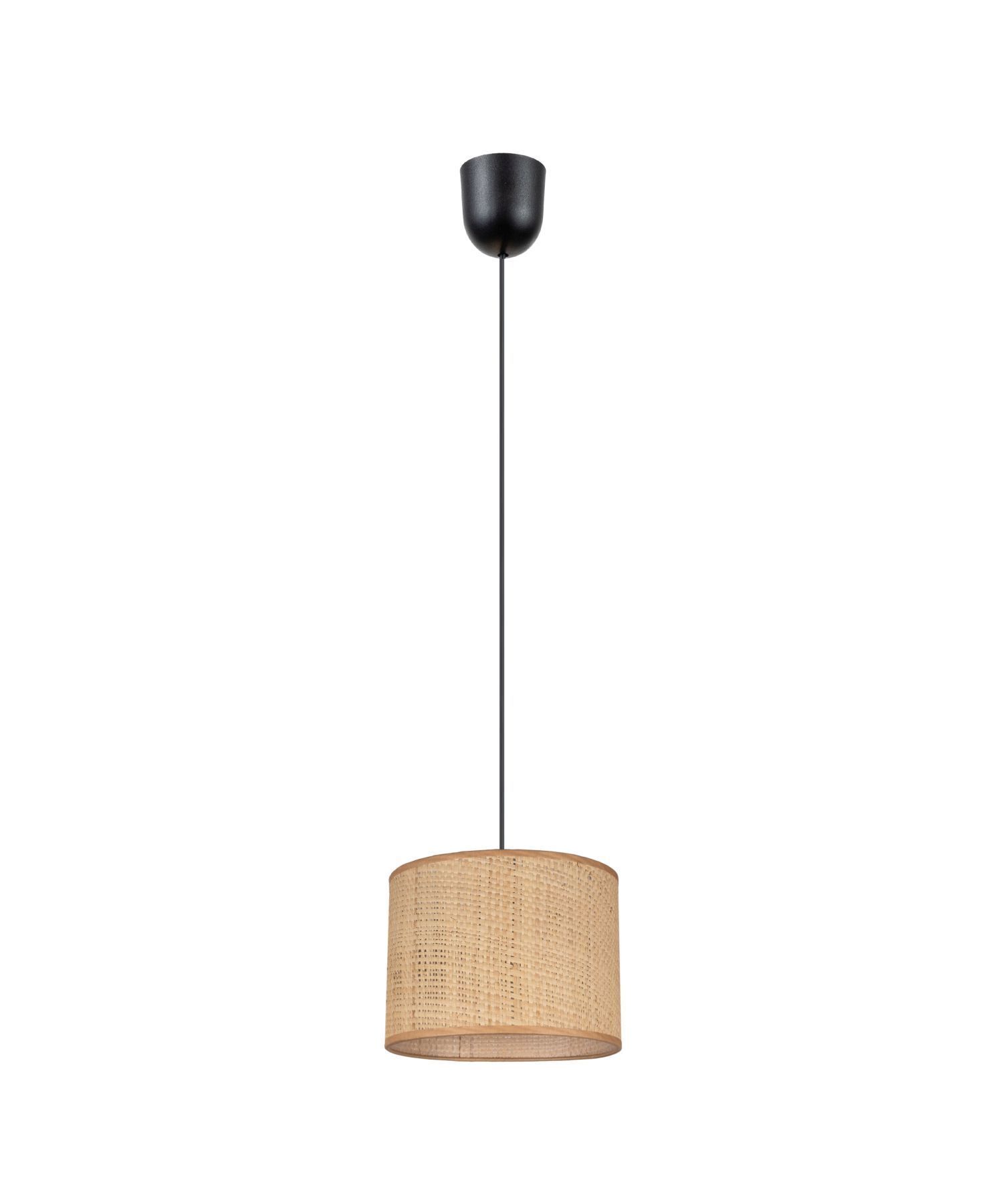Blendarme Lampe à suspendre tissu brun E27 Ø20 cm rond