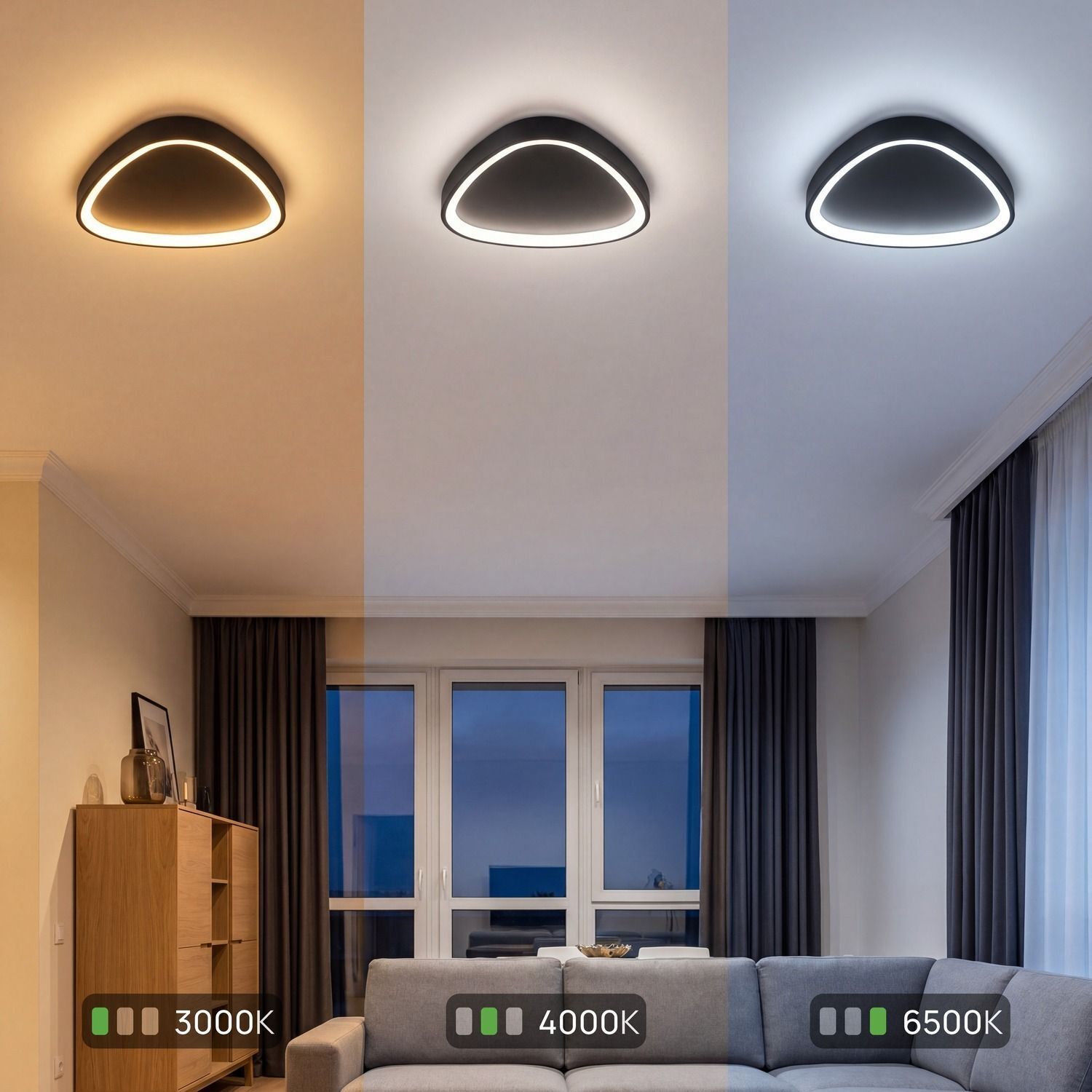 deckenleuchte, wandlampe, hintergrundbeleuchtung, LED-leuchte, wohnzimmer