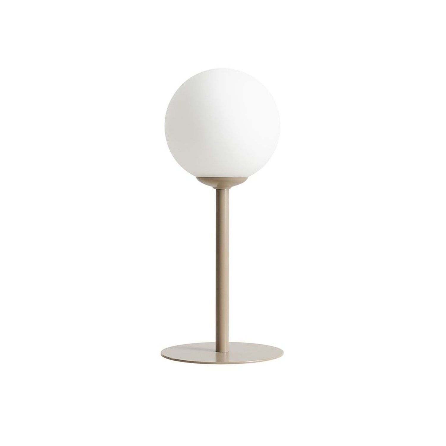 Lampe de table confortable en verre beige anti-éblouissant H:35 cm E14