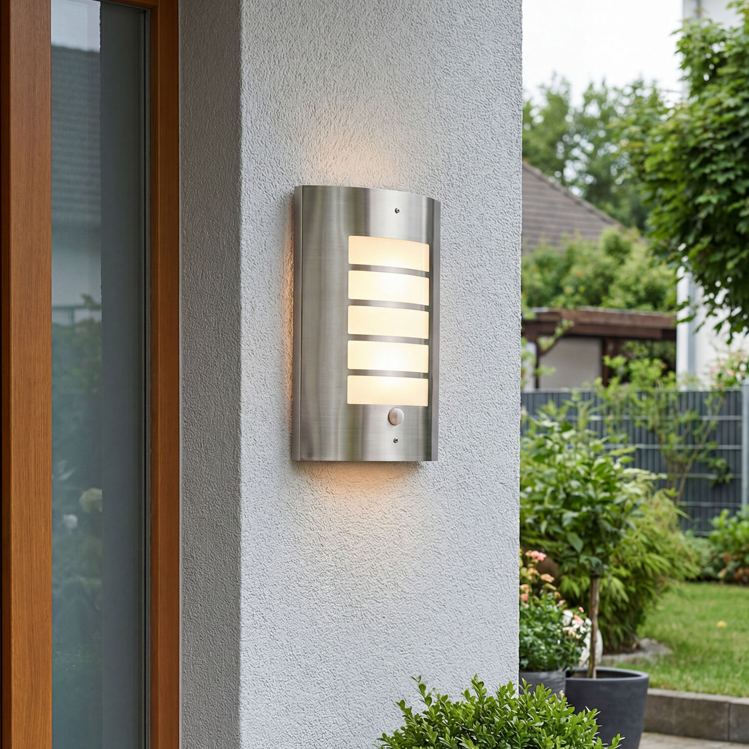 Außenleuchte, Wandlampe, Stahl, LED, anthrazit