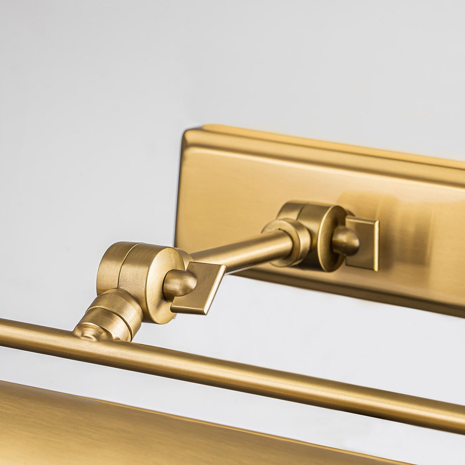 Bilderlampe Messing Antik verstellbar B: 44,5 cm 2x E14 Bronze, Griff, Handlauf, Sinken, Waschbeckenhahn