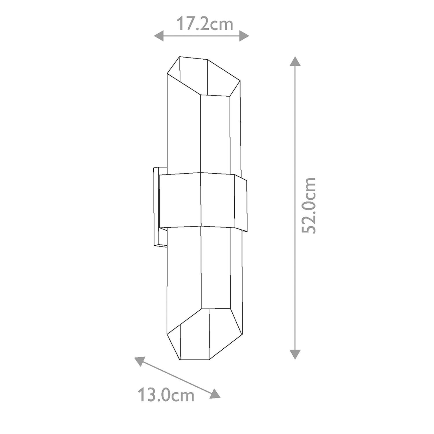 LED Außenwandleuchte Up Down 52 cm hoch Schwarz IP44 3000 K