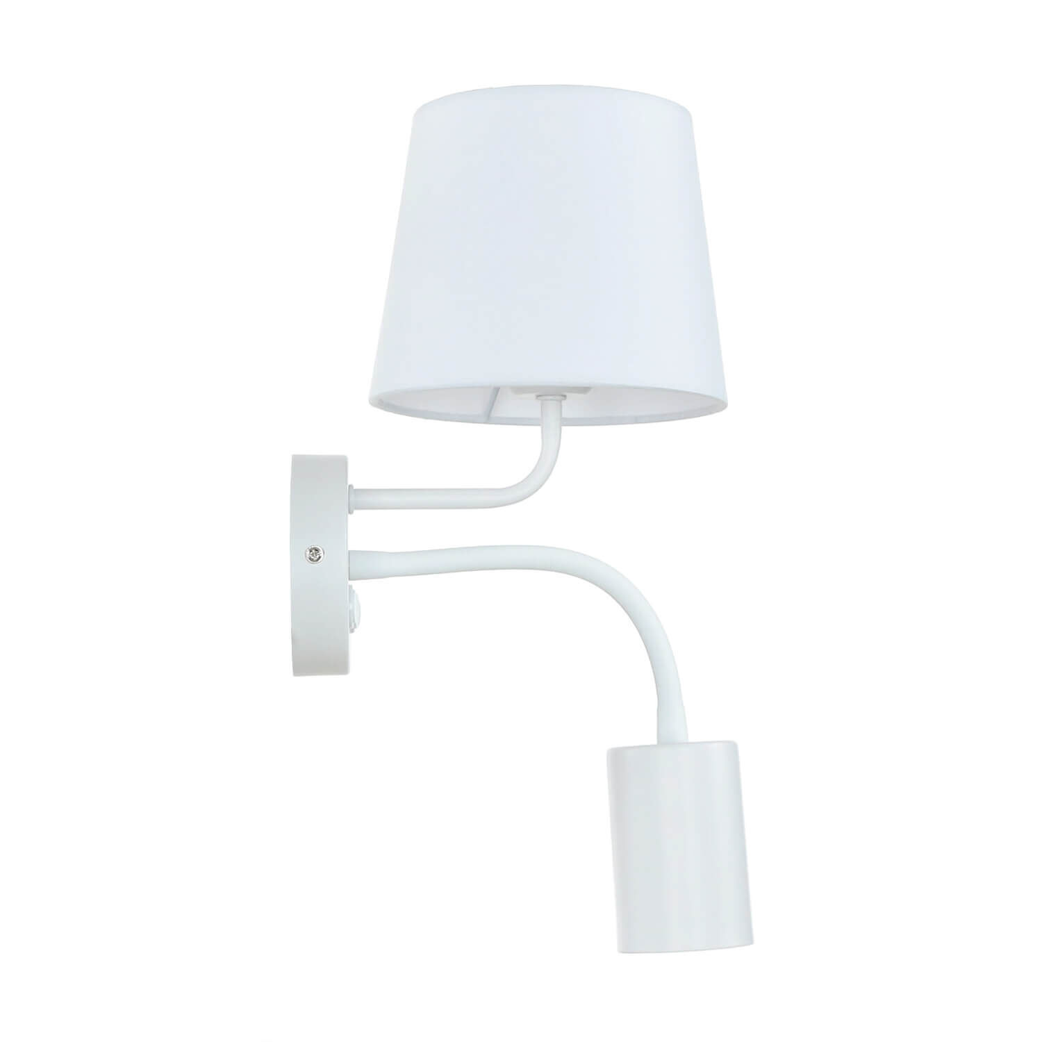 Wandlampe Weiß E27 mit Leselampe verstellbar GU10