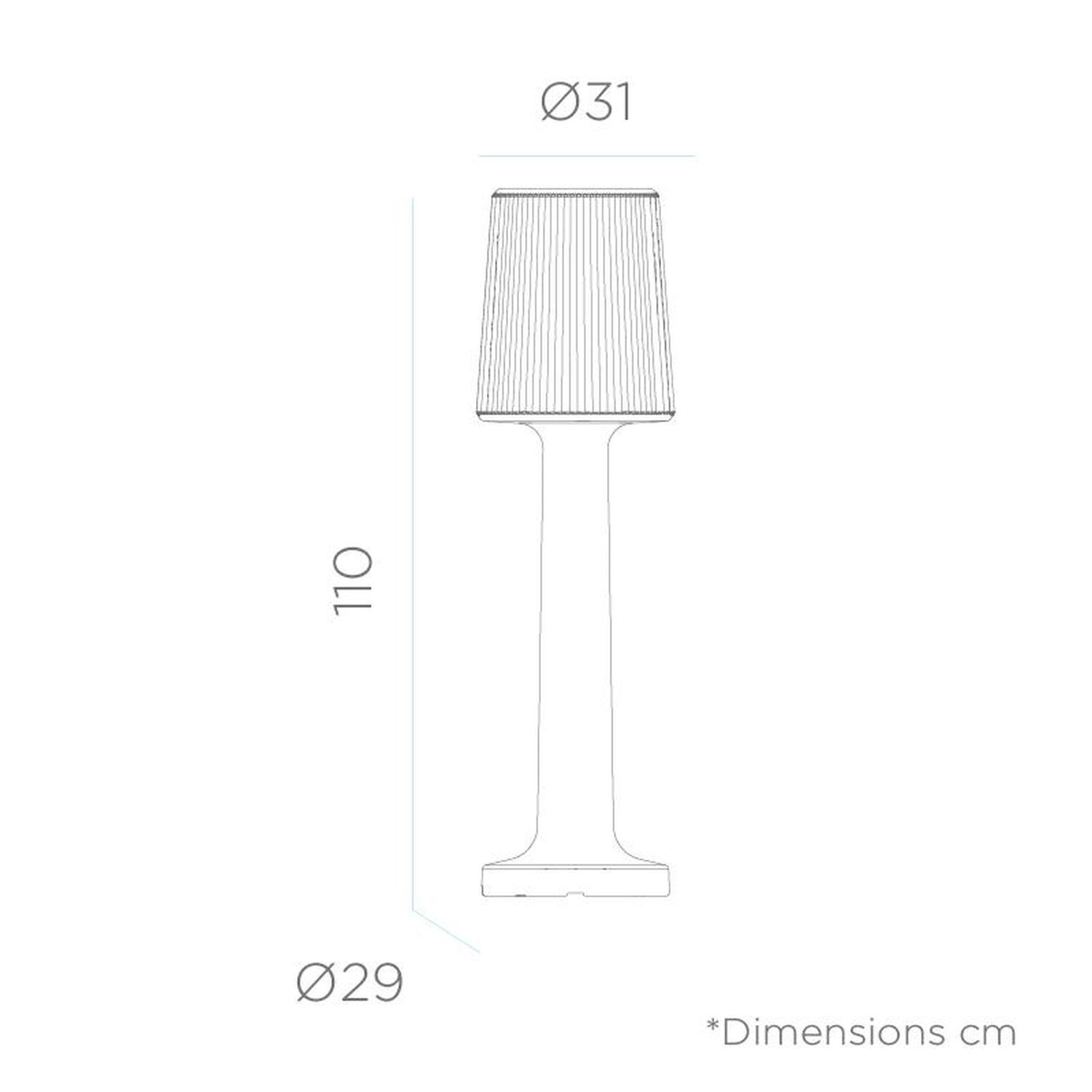 LED Außenlampe 110 cm Stecker Kabel IP65 6000 K 1600 lm Lampe, Tischlampe