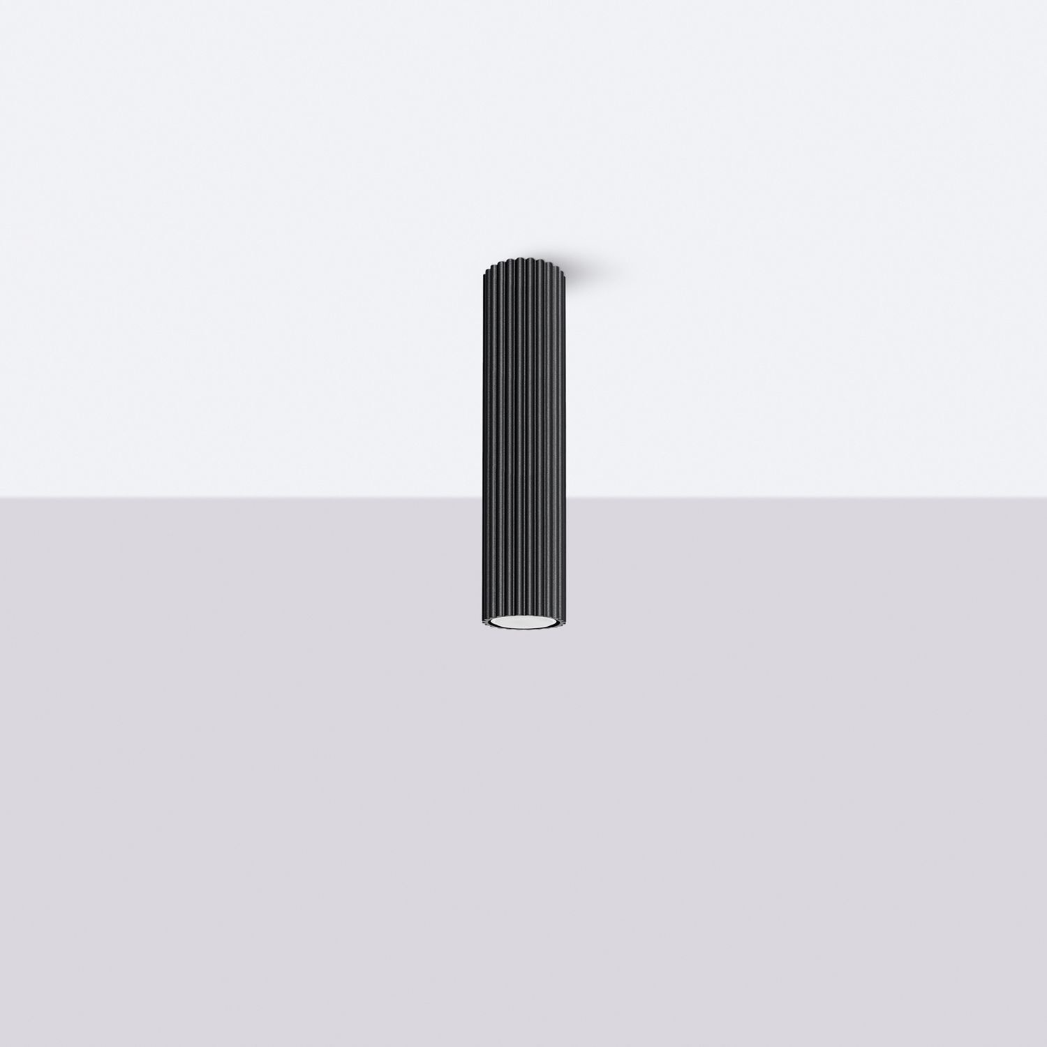 Spot Lampe Decke Schwarz Ø 6,5 cm H: 30 cm GU10 Aufputz