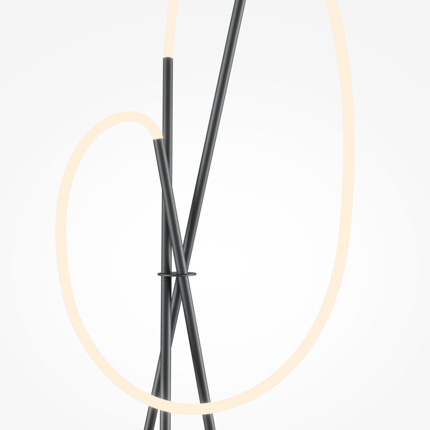 LED Stehlampe Tripod dimmbar Schwarz 162 cm 36 W 3000 K Lampenstab, Leitung, Kabel, Stativ, Beleuchtung