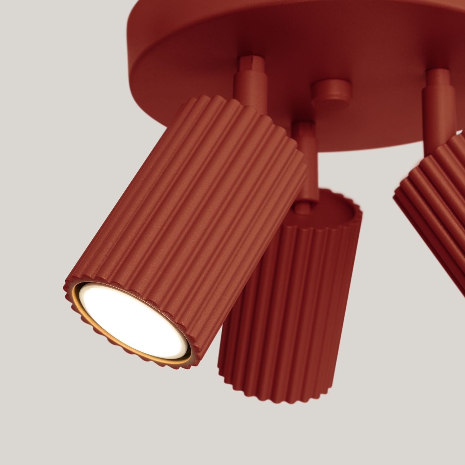 spots-moderne-kuechenbeleuchtung-metall-leuchte-berta-3x-gu10-bis-10w-ockerrot-aluminium-le126852-04 Lampenleuchte, Spots, Roter Farbton, Röhrenformat, Gestrichelte Muster