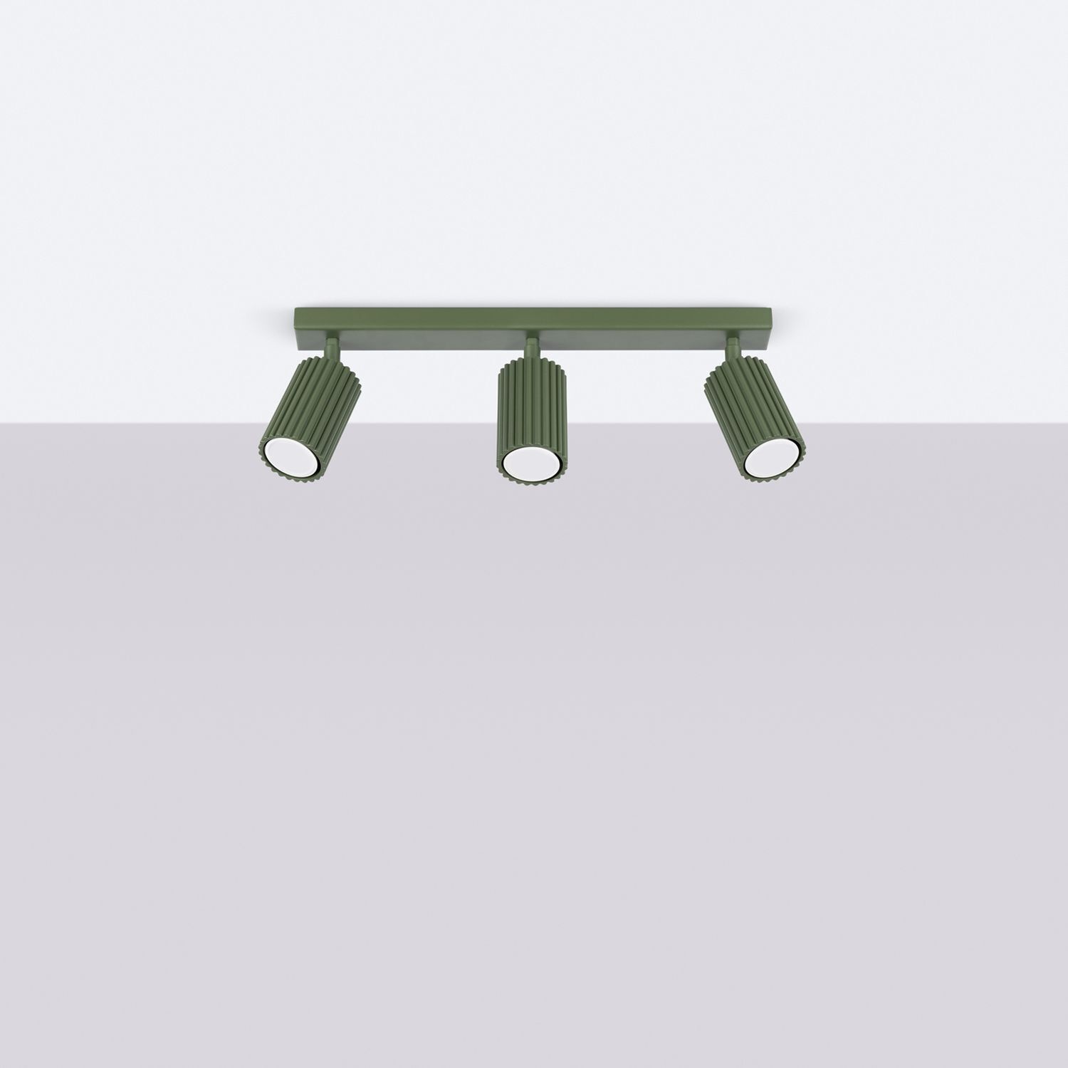 Deckenspot GU10 3-flammig Grün L:45 cm beweglich Bank, Mobiliar