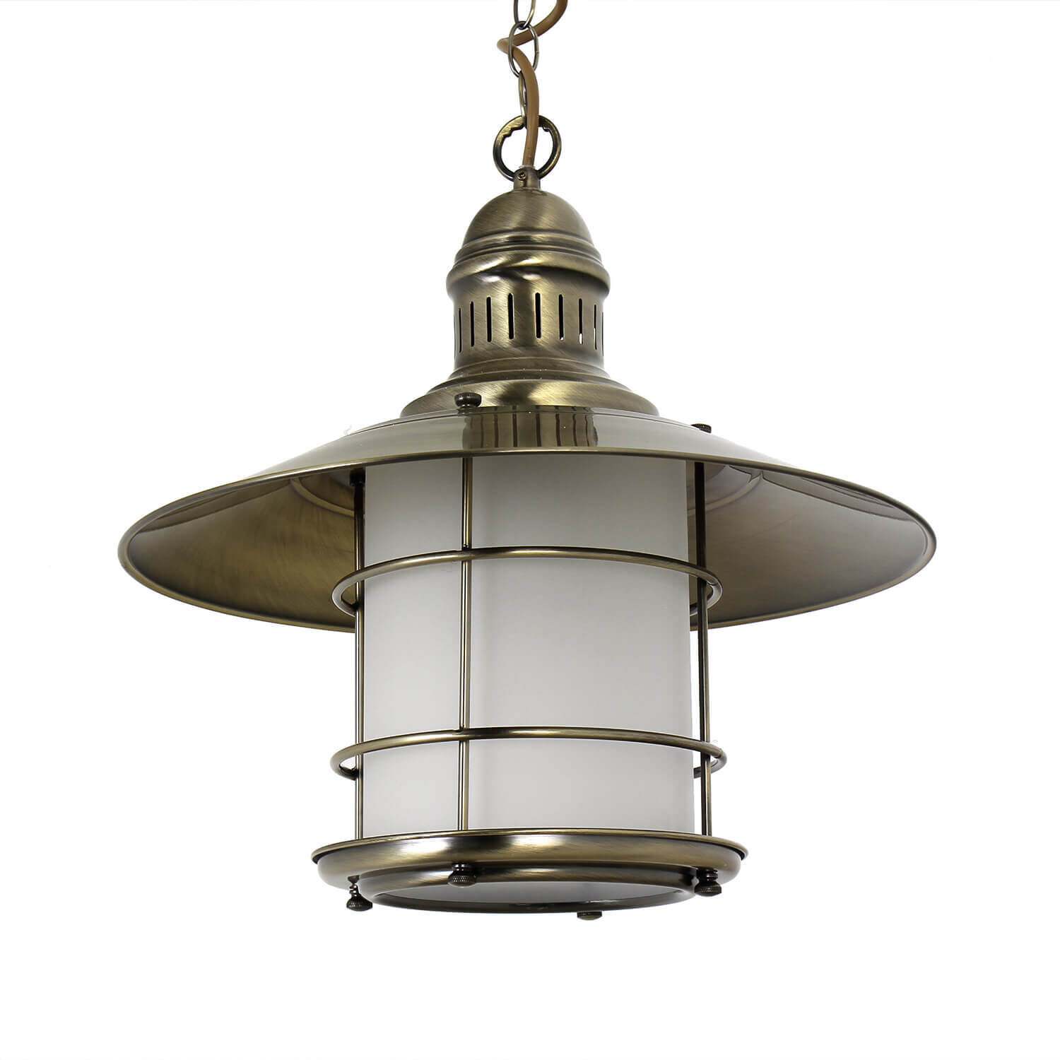 Jugendstil Hängeleuchte Sudan in Messing Optik Leuchte, Lampe, Kronleuchter