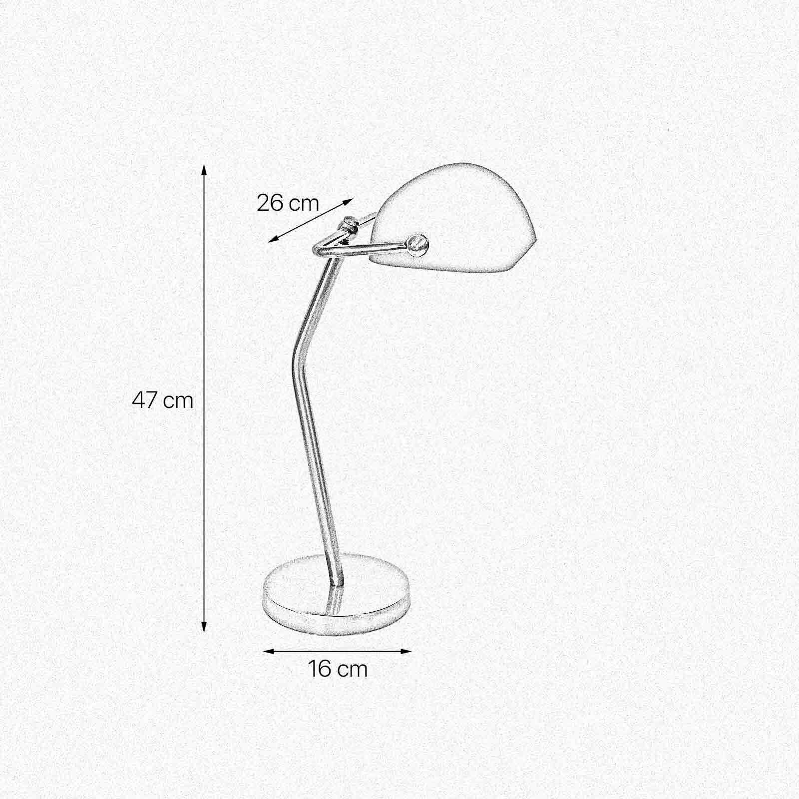 Lampe de banquier Vert Bronze H : 47 cm Laiton Verre massif