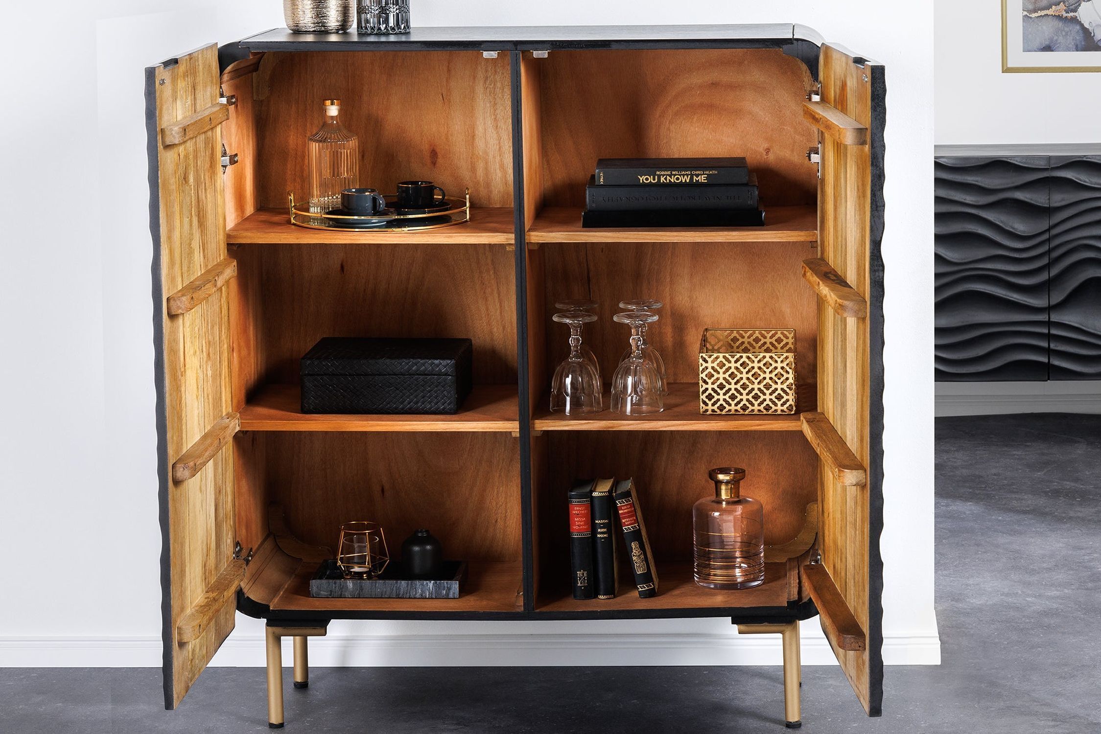 Holz, Hartholz, Innenarchitektur, Mobiliar, Anrichte