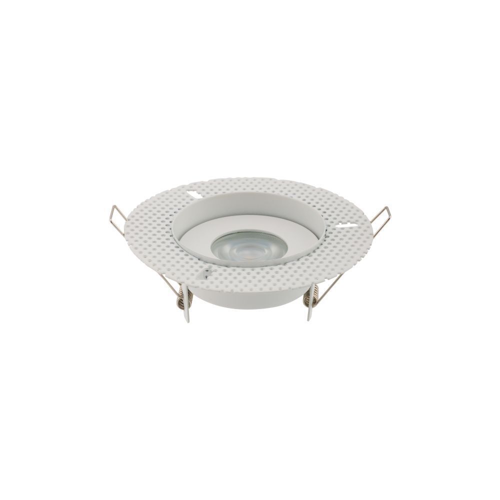 Spot encastré rond métal verre Ø12,5cm plat