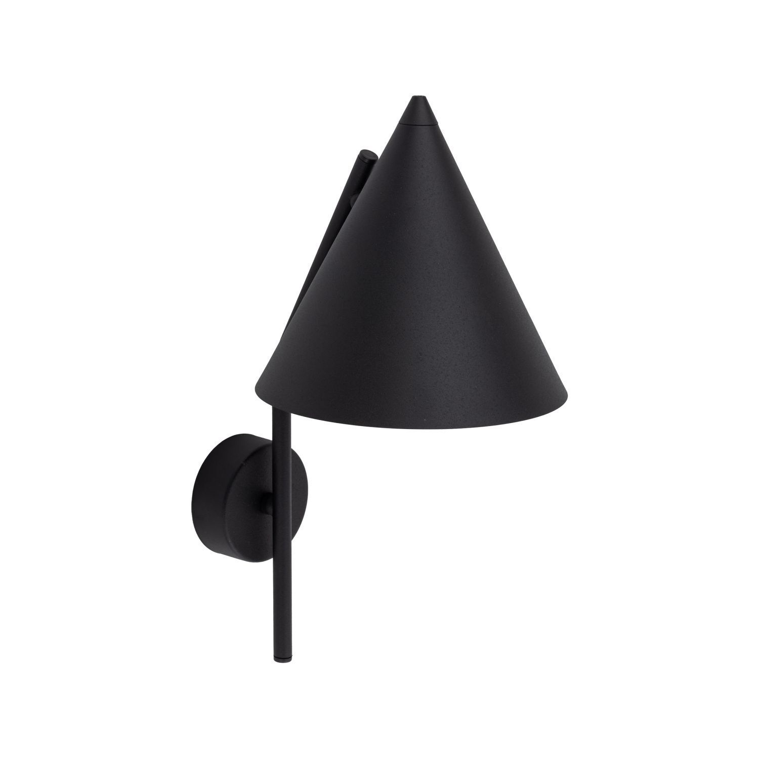 Wandleuchte Metall Schwarz H: 38 cm E27 Retro Design Lampe, Lampenschirm