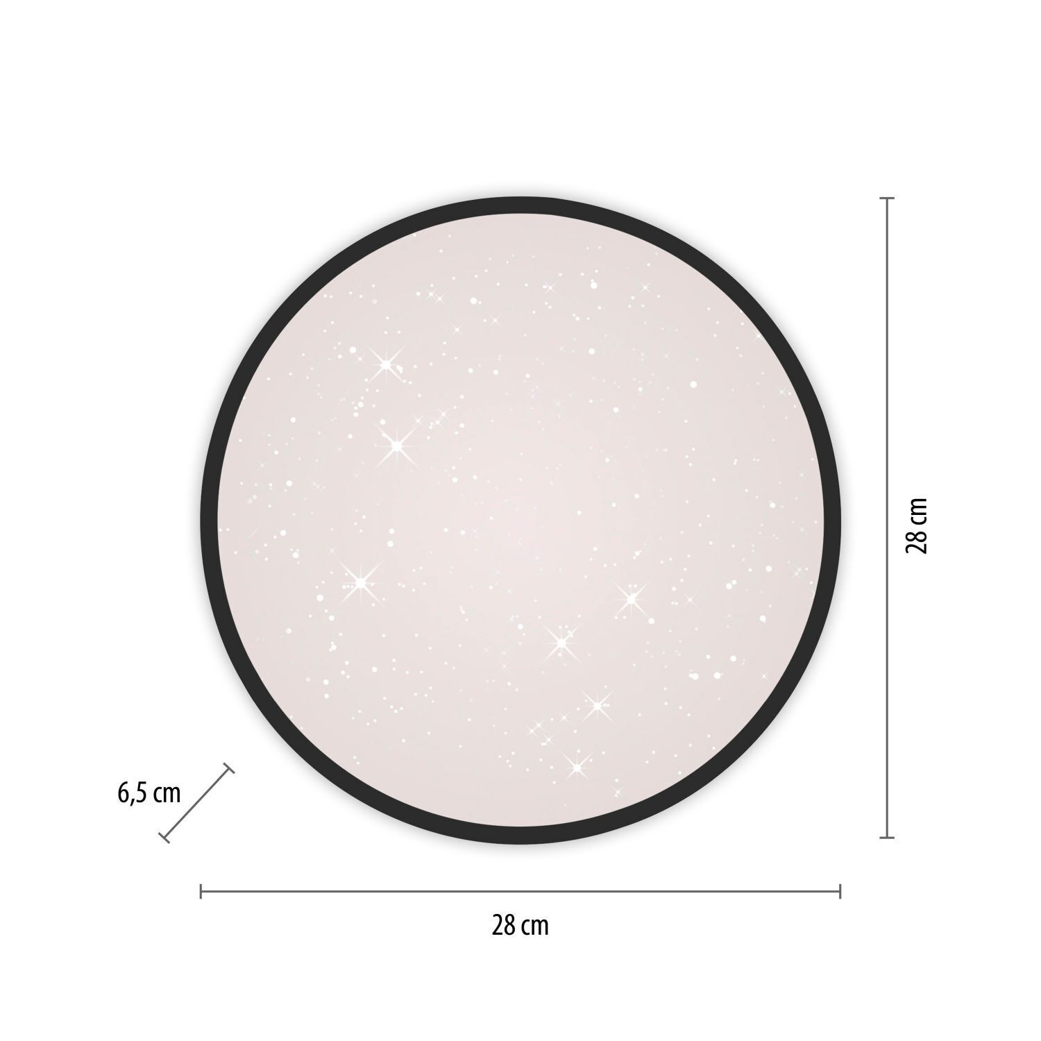 LED Deckenleuchte Sternenhimmel 1380 lm 3000 K dimmbar Sphäre, Oval, Teller