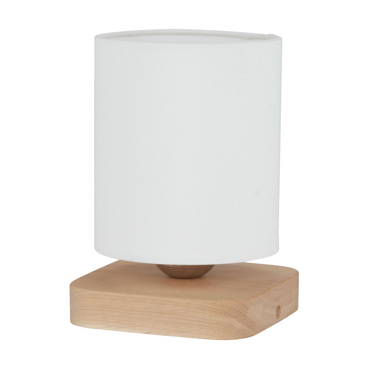 Nachttischlampe Modern Stoff Holz E27 20cm klein Lampe, Tischlampe, Lampenschirm