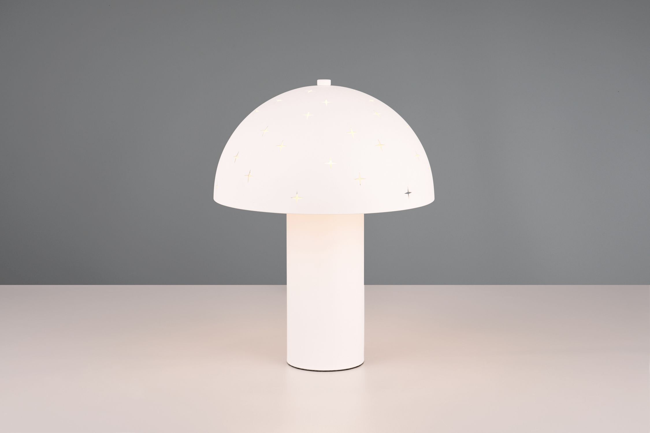 Lampe de table stylée Blanc Métal E14 32,5 cm Étoiles