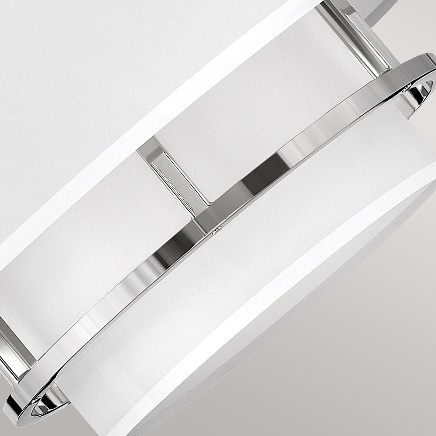 Plafonnier tissu métal rond Ø 40,6 cm 3x E14 blanc nickel