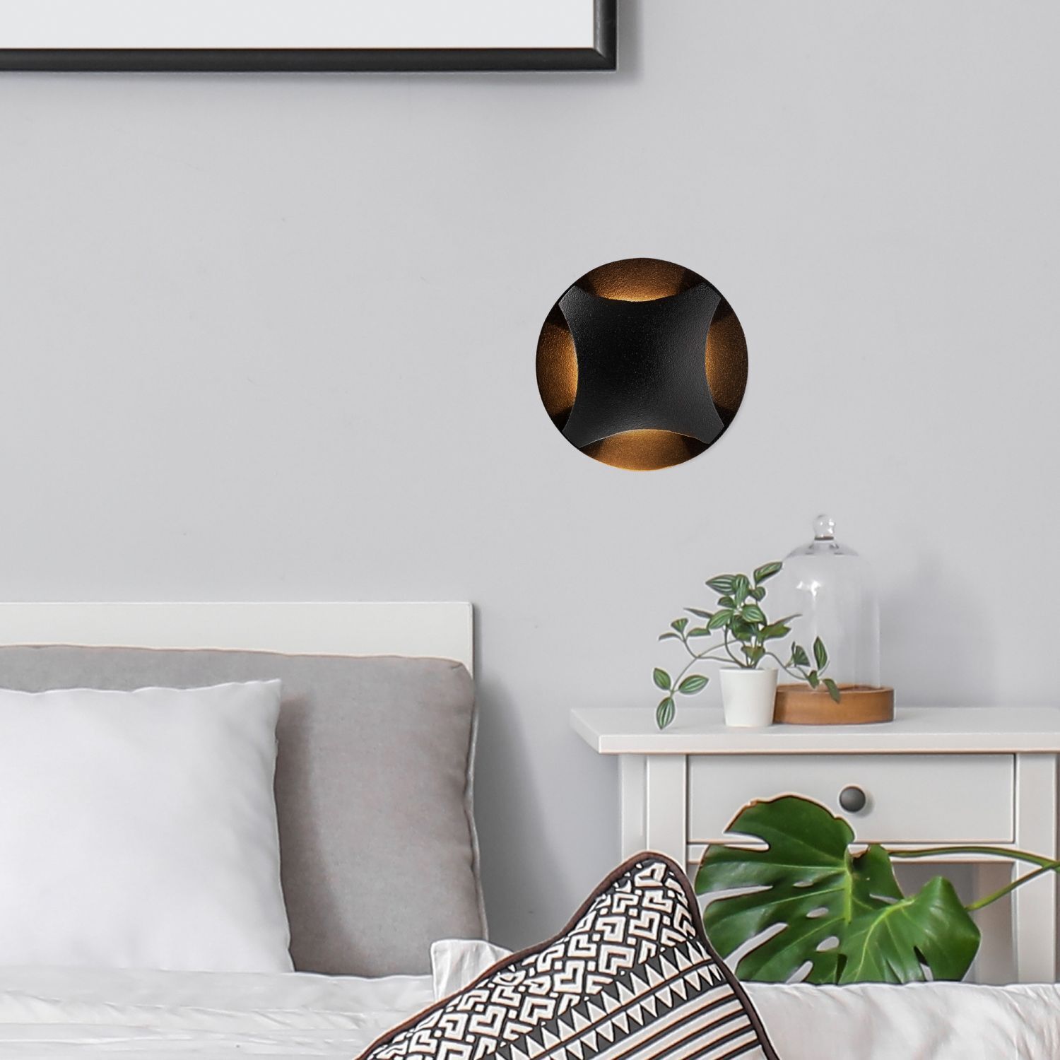 Einbauleuchte Wand Aluminium LED IP65 rund D: 6,2 cm Kissen, Dekoration für Zuhause, Innenarchitektur, Kopfkissen, Pflanze