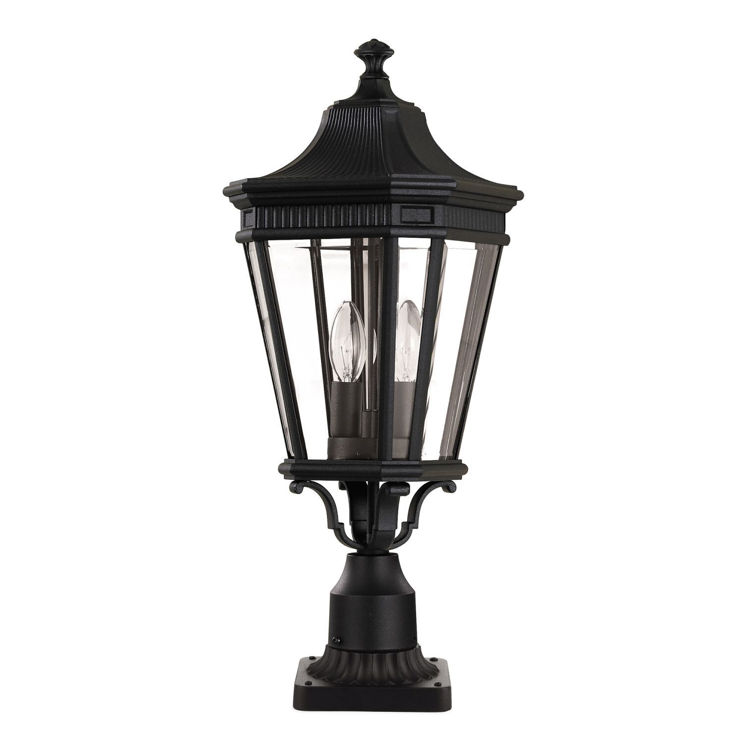 Lampe de socle extérieure Noir H:57,5cm Rustique IP44