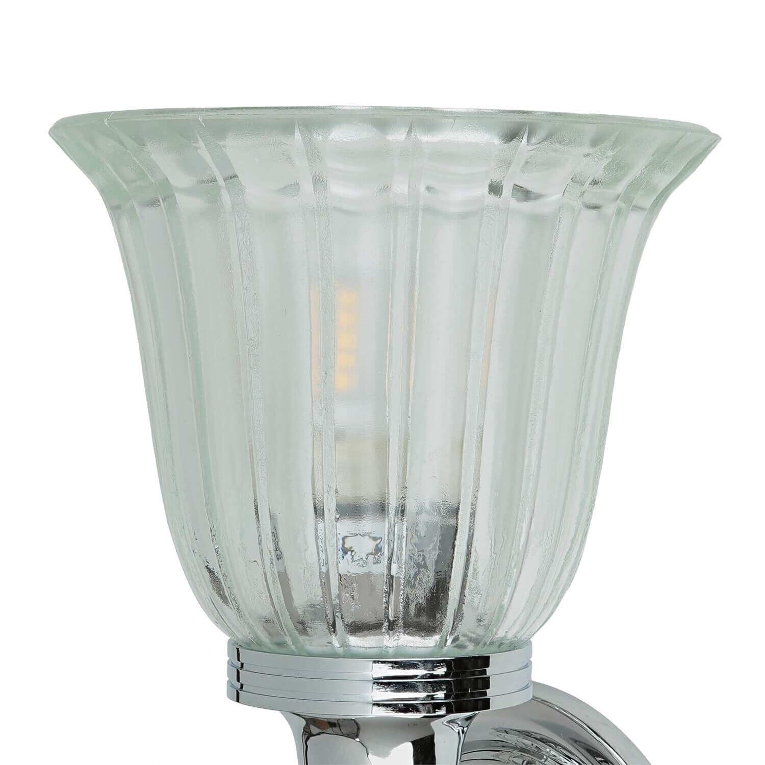 Lampe de salle de bain design LED en laiton verre IP44 en chrome Leuchte, Rauchrohr