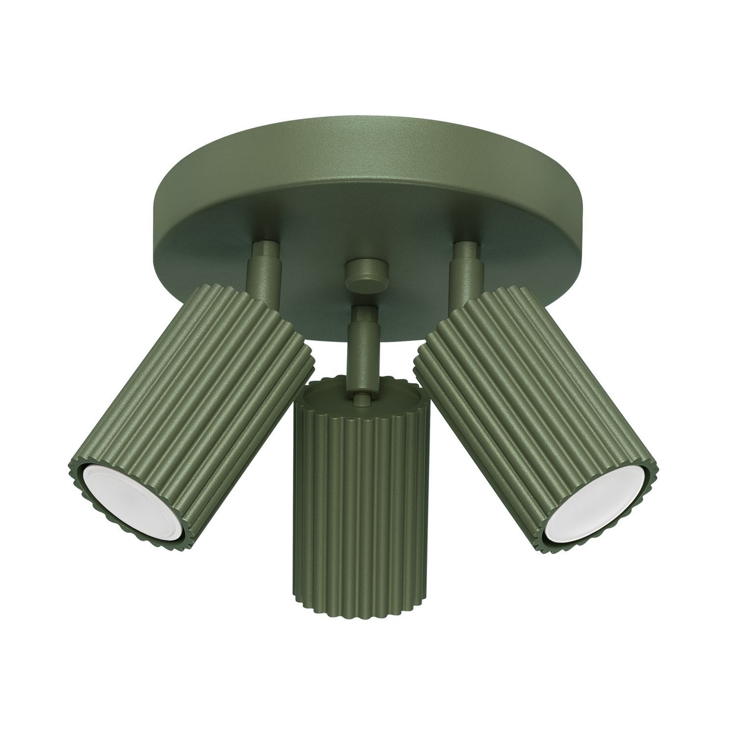 Deckenstrahler Modern rund Ø 19,5 cm klein Grün 3x GU10