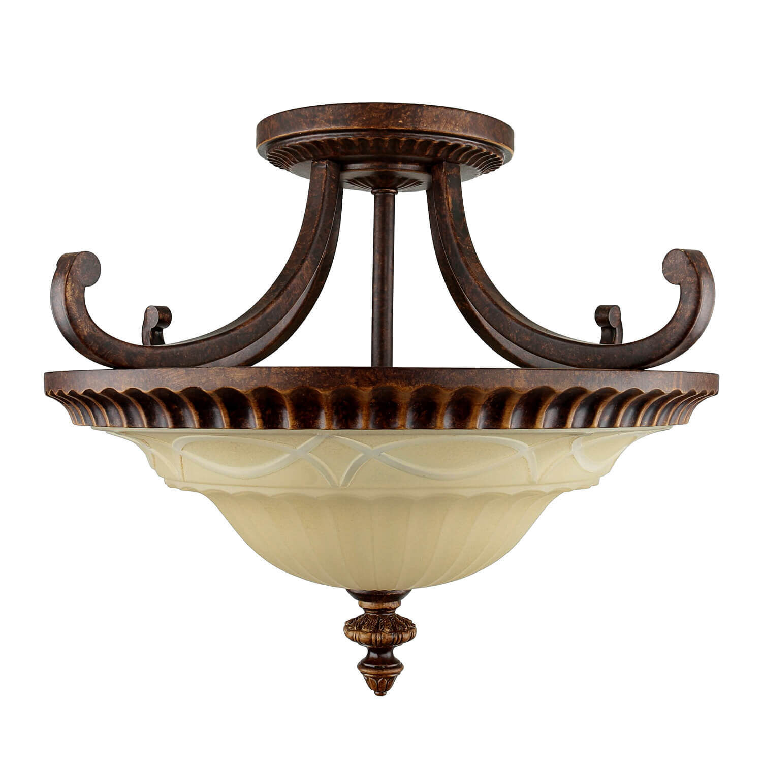 Deckenleuchte ANABELL 1 Braun Wohnzimmer Lampe Bronze, Leuchte