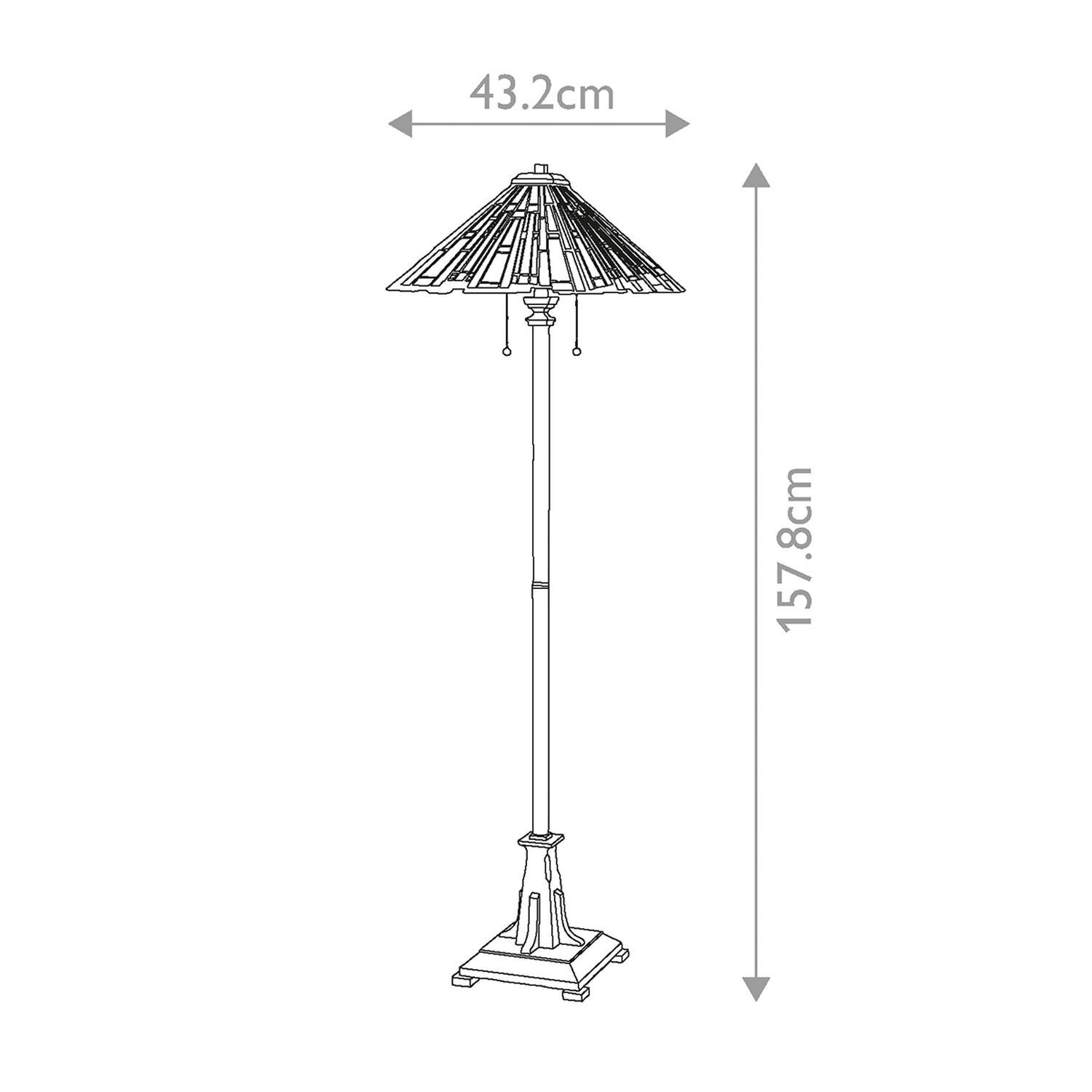 Stehlampe, Rattanlampe, Schirmlampe, Lampenfuß, Holz/Metall