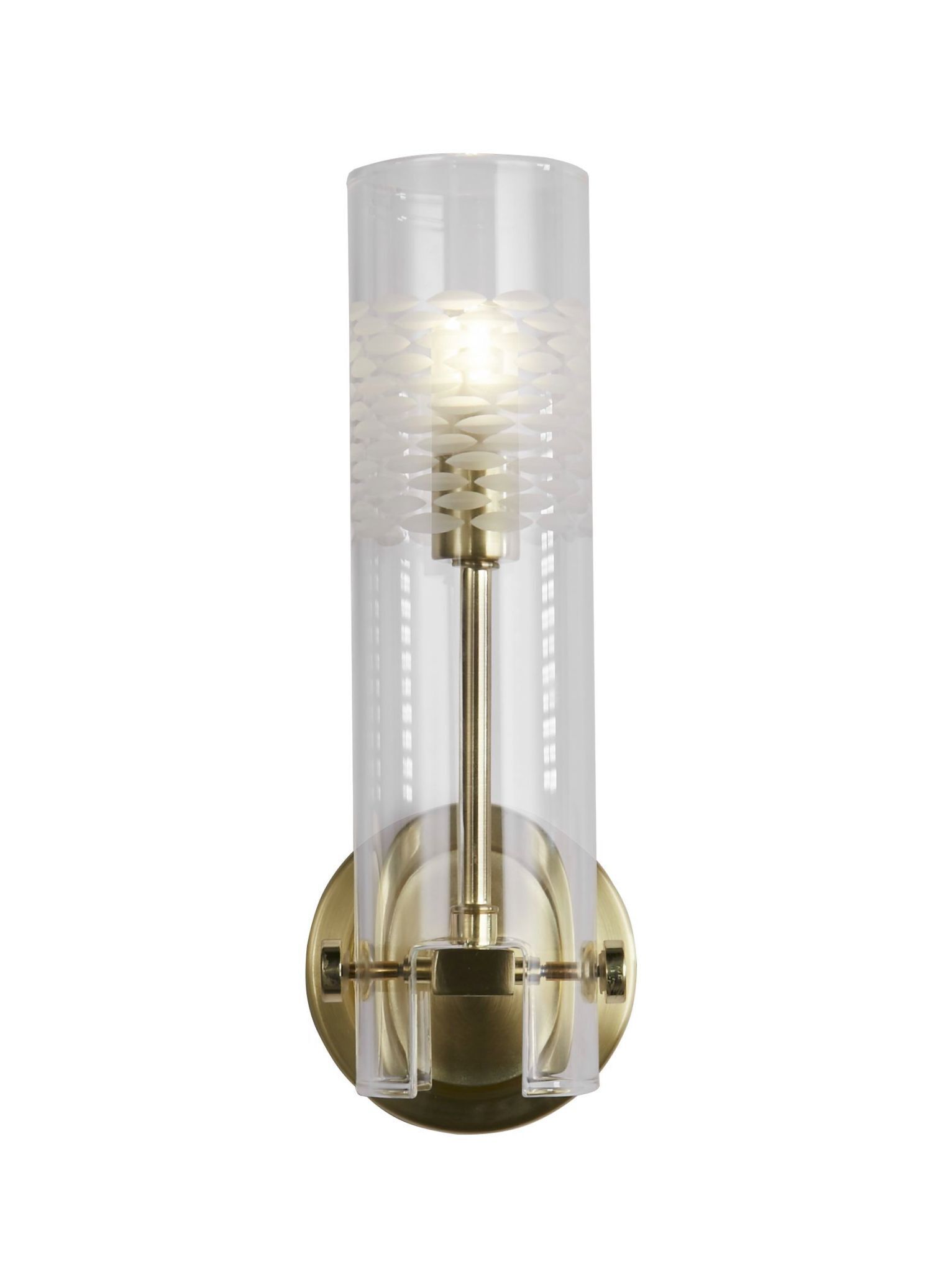 Lampe de miroir en laiton clair IP44 G9 H : 28,5 cm