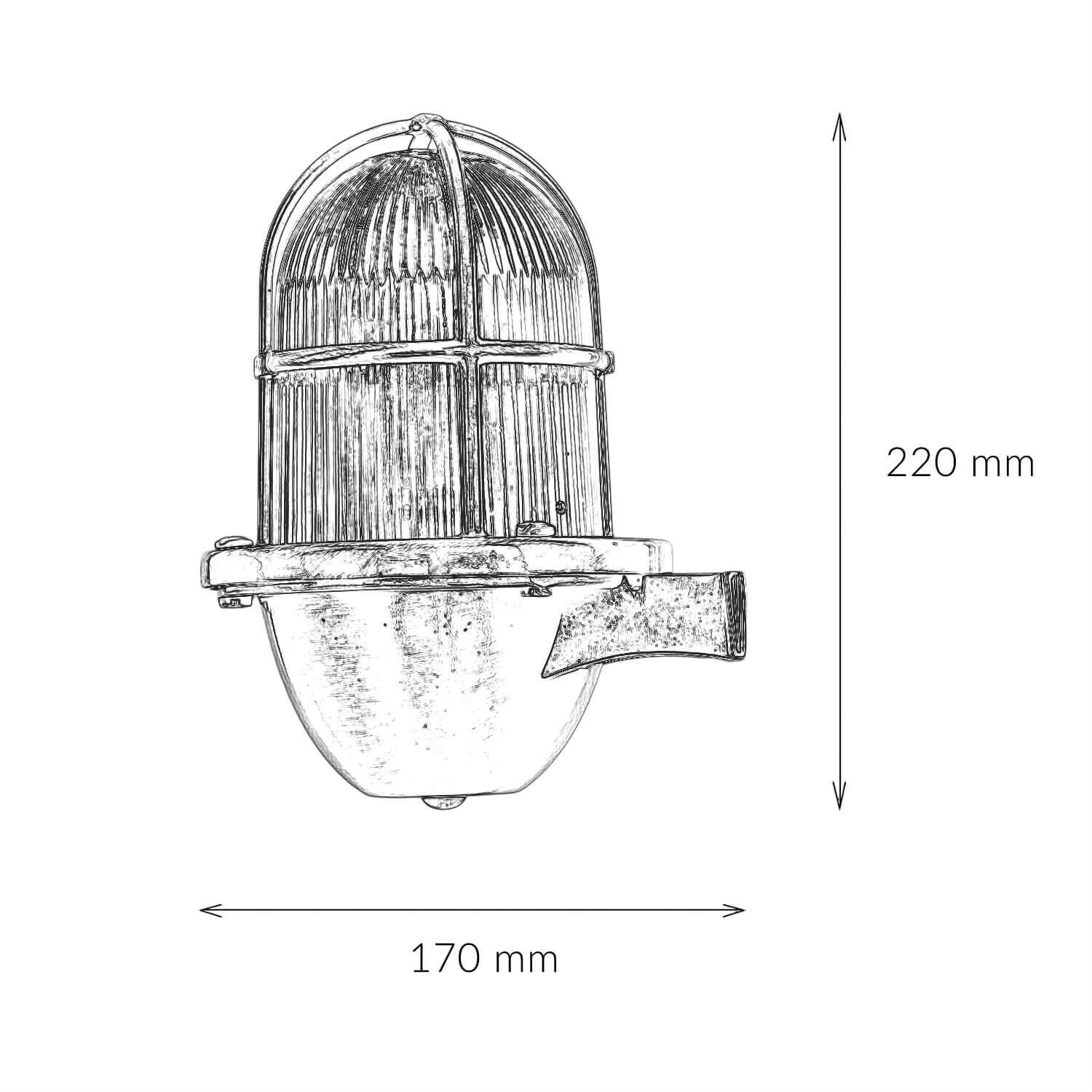 Lampe bateau laiton en nickel extérieur cour balcon