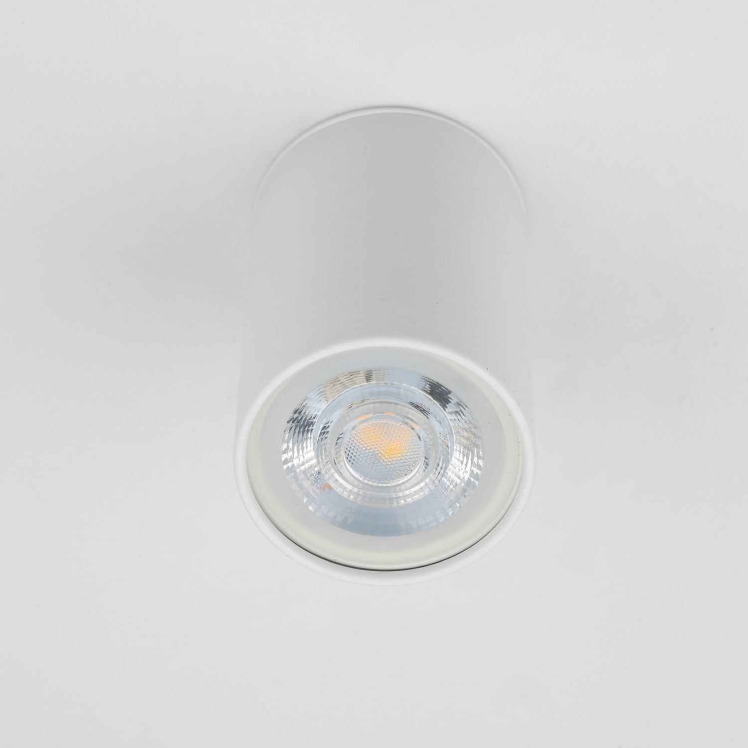 Deckenleuchte Weiß Metall GU10 Ø 5 cm rund H: 8 cm klein Deckenleuchte