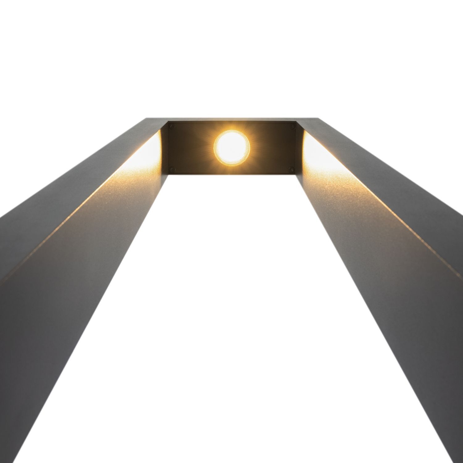 LED Pollerleuchte Metall 200 cm hoch IP65 Graphit eckig Beleuchtung, Leuchte