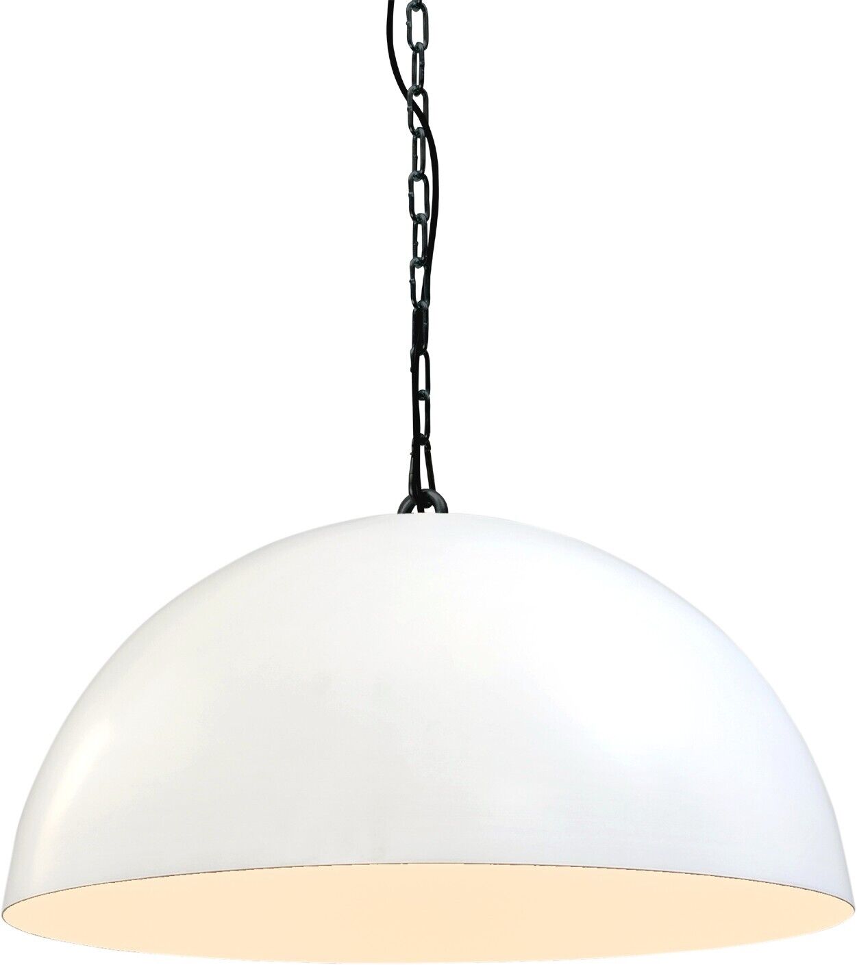 Lampe à suspendre design LARINO Blanc Ø50cm E27 fait main