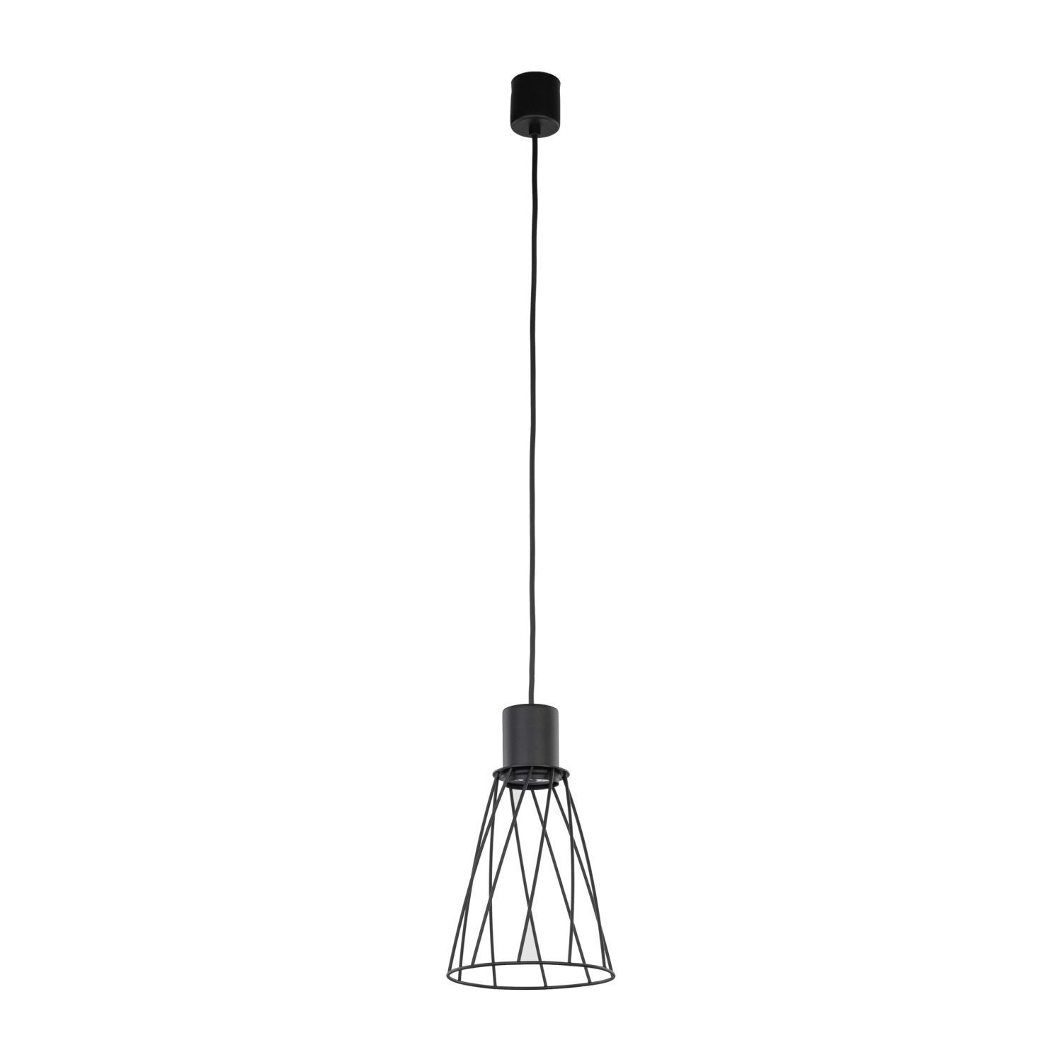 Suspension Métal Noir Ø 16 cm H : max. 170 cm GU10