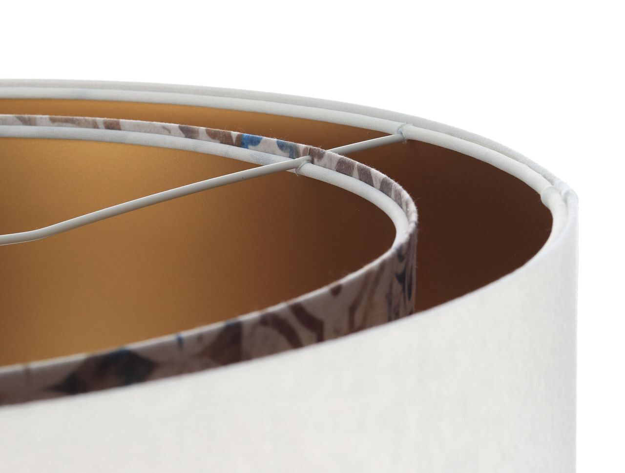 Hängelampe rund D: 50 cm E27 Stoff Velours Optik KARIM