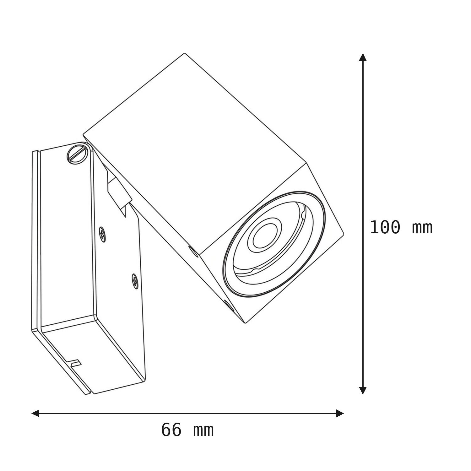 Lautsprecher, Klemmhalter, Wandhalterung, 96-100mm, Linienzeichnung