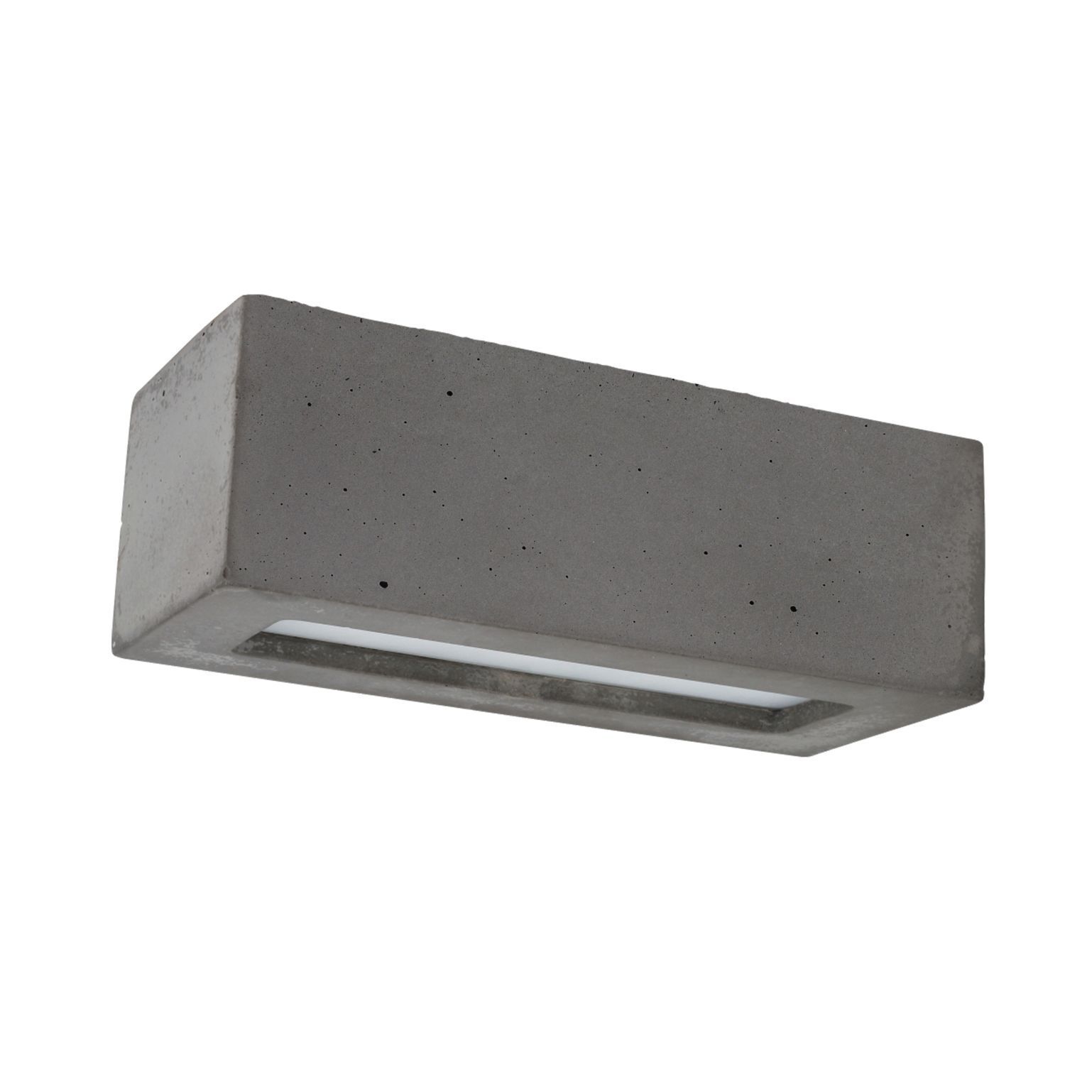 Wandleuchte Up Down Glas Beton E27 31cm wohnlich Deckenleuchte
