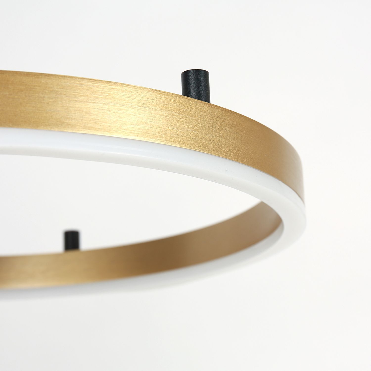 Dekorative LED Wandlampe Metall in Gold H:40 cm Ring Lampe, Klebeband