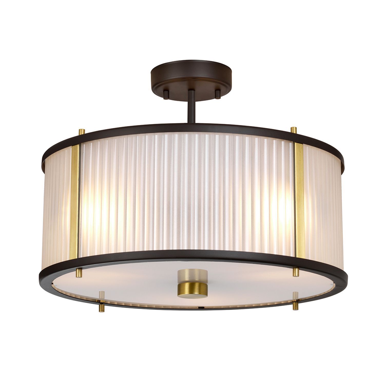 beleuchtung-haengeleuchte-pendelleuchte-haengelampe-carila-3-flammig-dunkelbraun-klar-transparent-messing-jugendstil-270-4 deckenleuchte, pendelleuchte, trommelschirm, metallische akzente, messing detail
