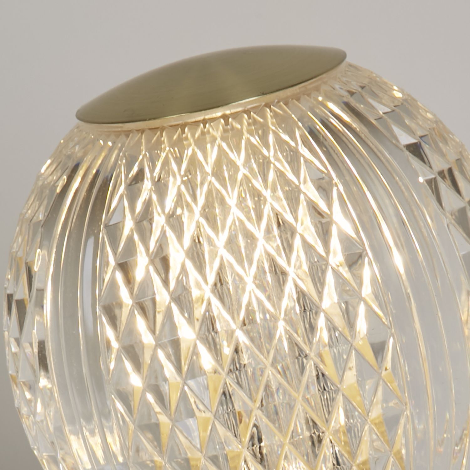 Boule lampe de table métal en laiton 13 cm G9 élégant