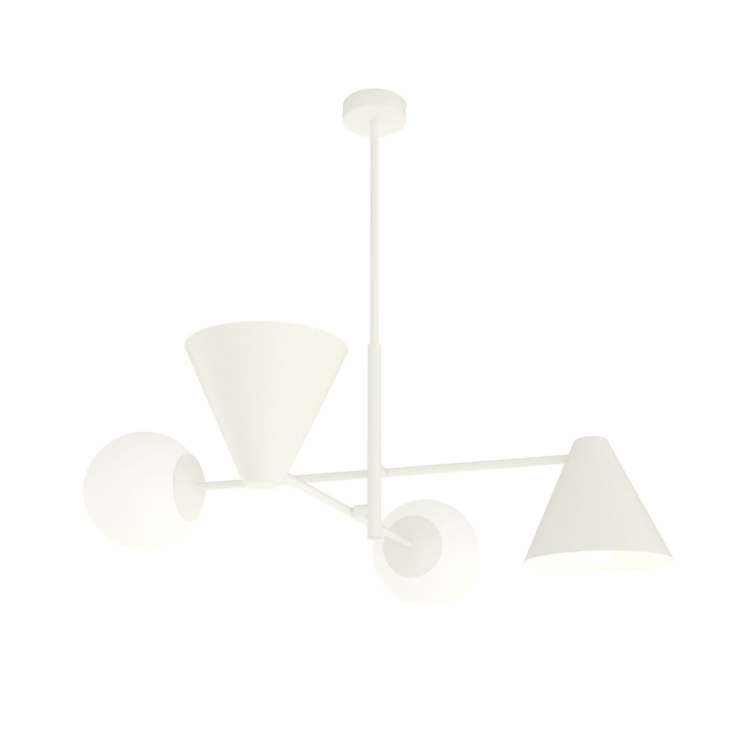 Plafonnier blanc faible éblouissement métal verre E14 4-flamme Lampe, Gerät, Deckenventilator, Elektrisches Gerät