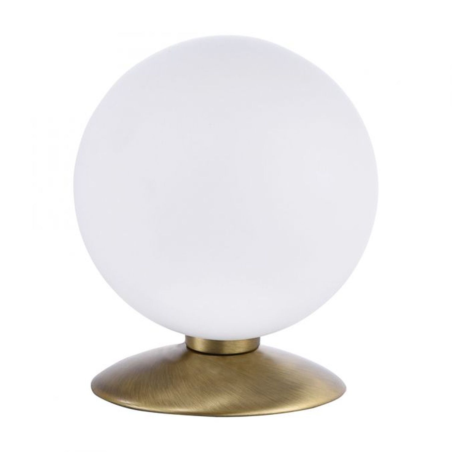 Lampe de table LED en laiton vieilli Boule en verre 3 W intensité lumineuse variable