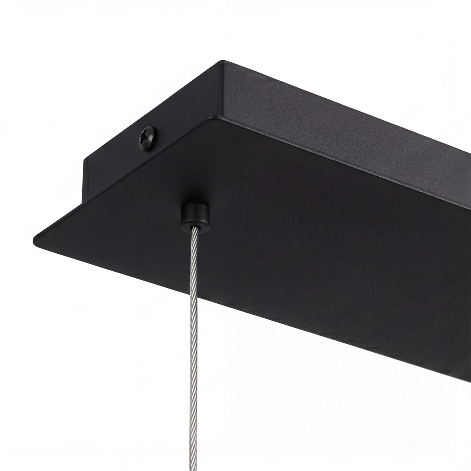 LED Pendelleuchte dimmbar Holz Aluminium 70 cm 3000 K pendant, deckenleuchte, metall, schwarz, seilaufhängung