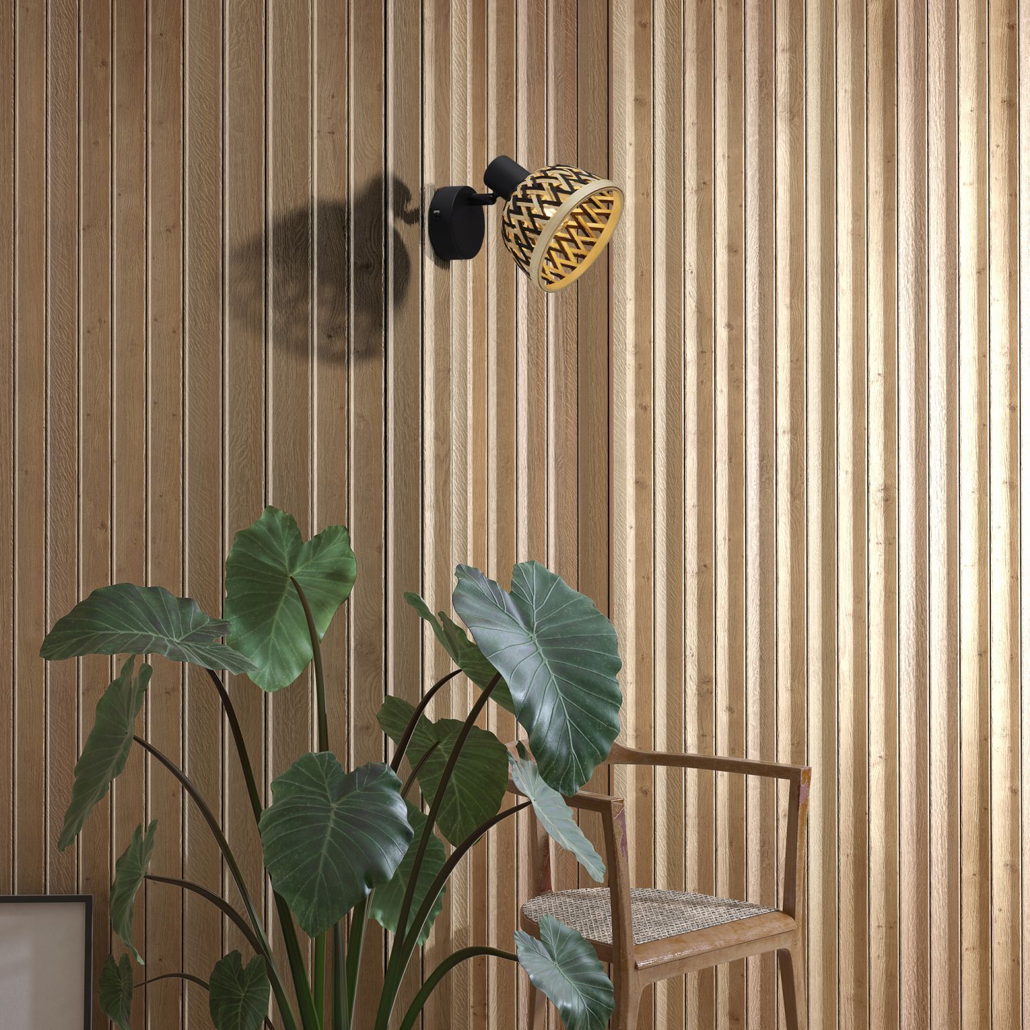 wand, Leuchte, Holzwand, Pflanze, Sonnenlampe