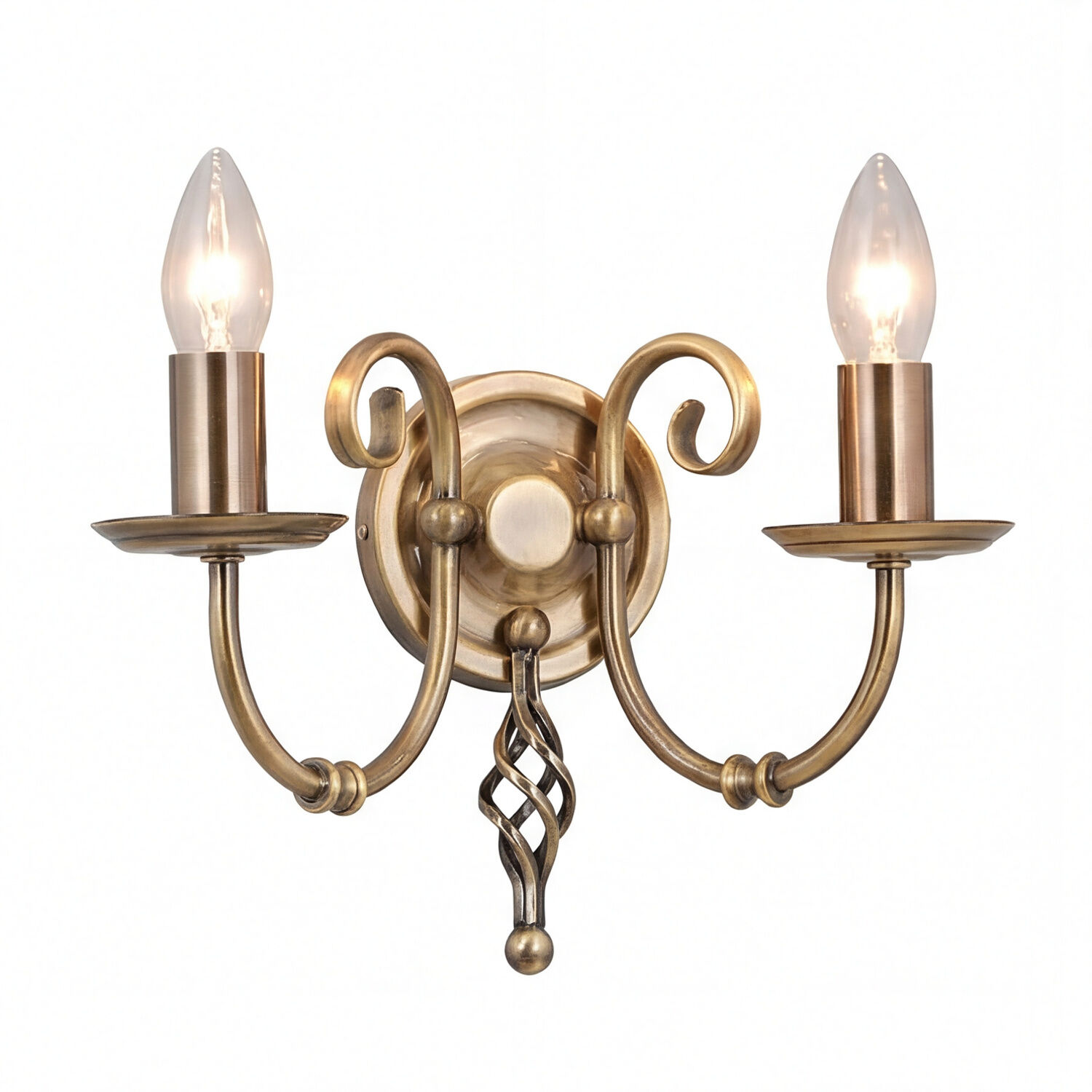 Premium Wandleuchte Messing Antik Metall E14 B:30 cm