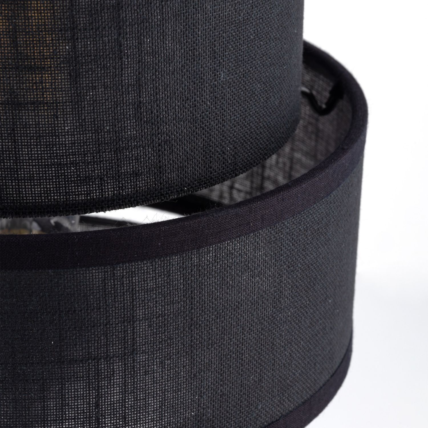 Tischlampe Schwarz 38 cm hoch Stoff Metall E27 GREET Zubehor, Lampe, Tasche, Handtasche