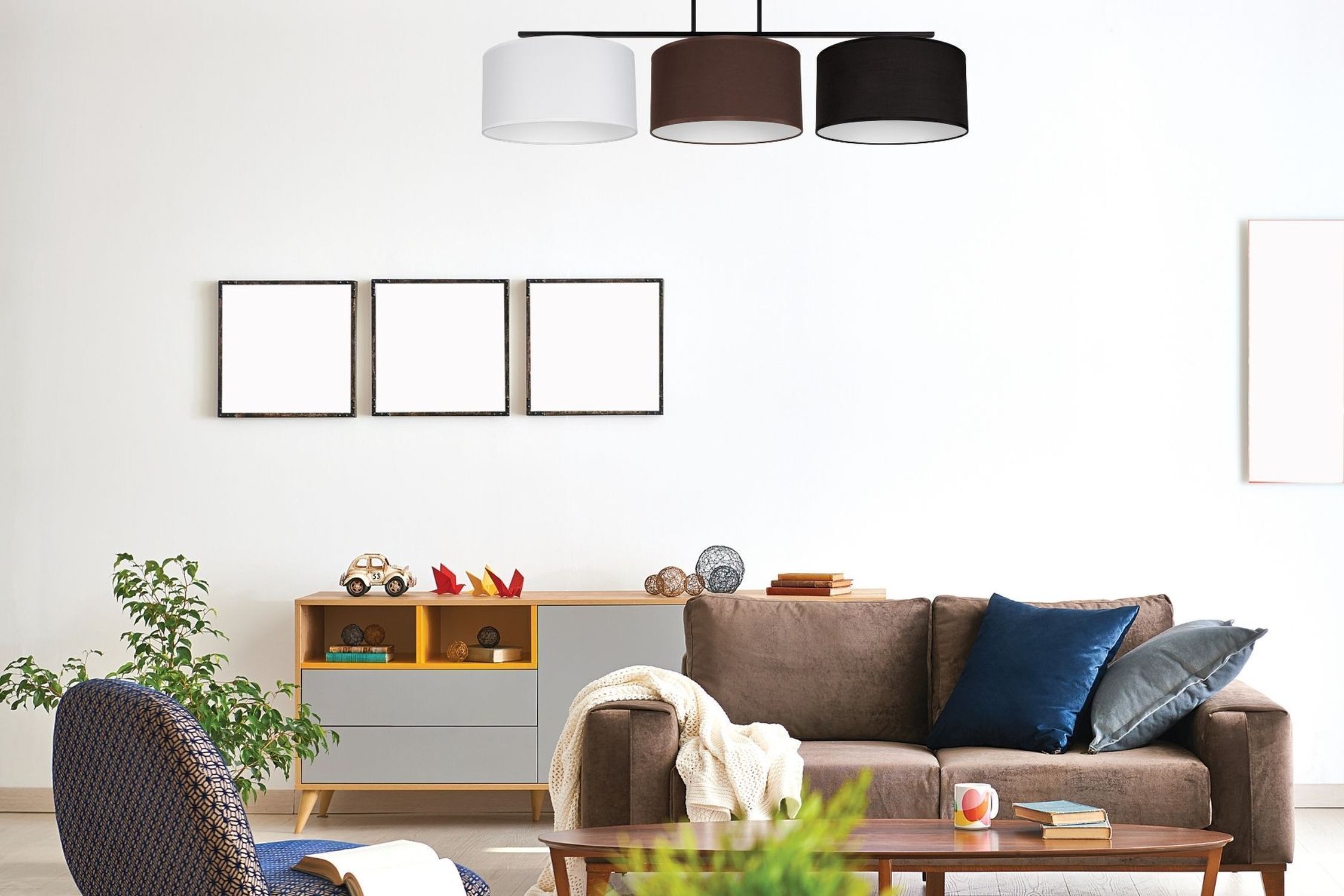 wohnzimmer, sofa, kissen, tisch, deko