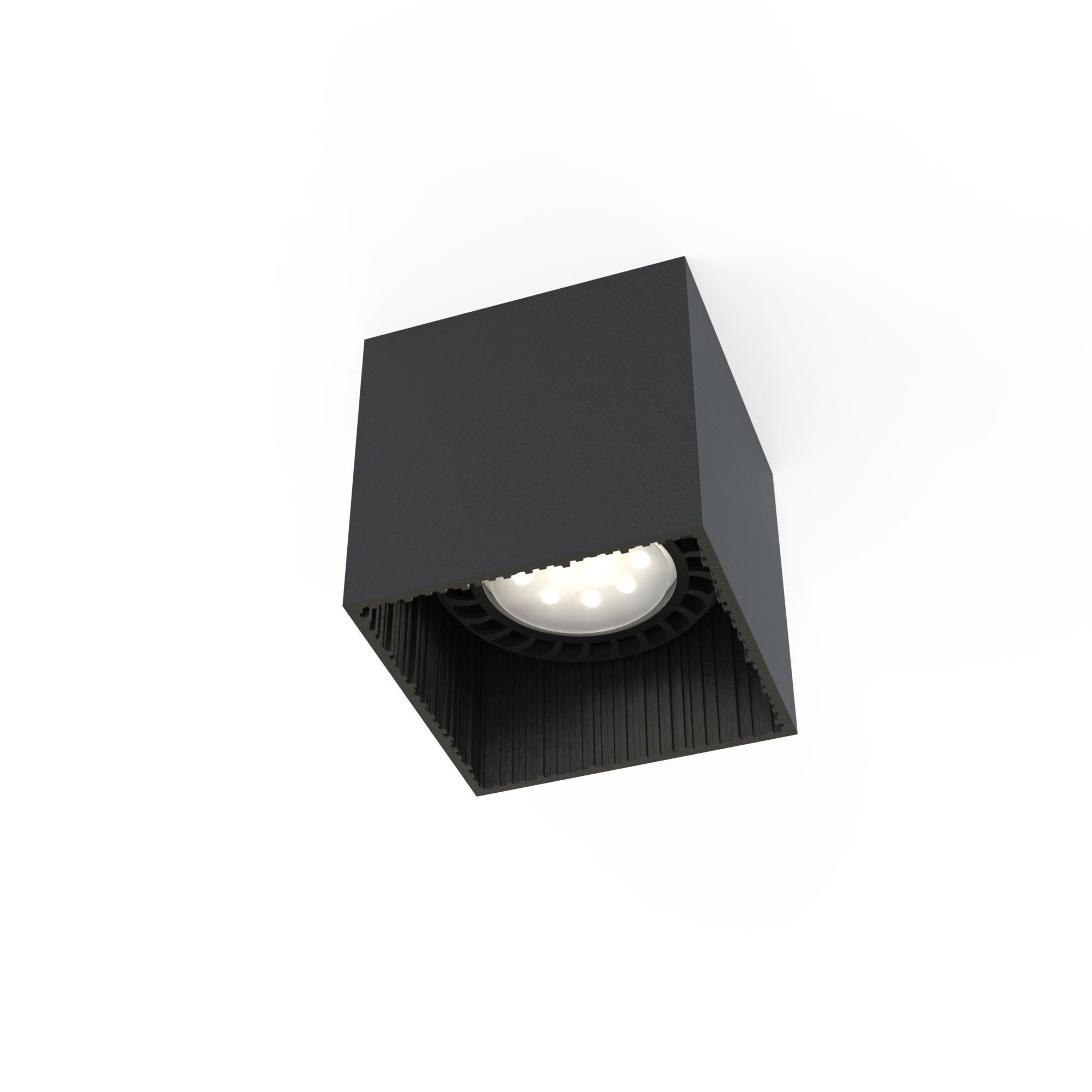 Cube-Licht, Deckenleuchte, schwarzer Quadrat, LED-Spots, Einbaugehäuse