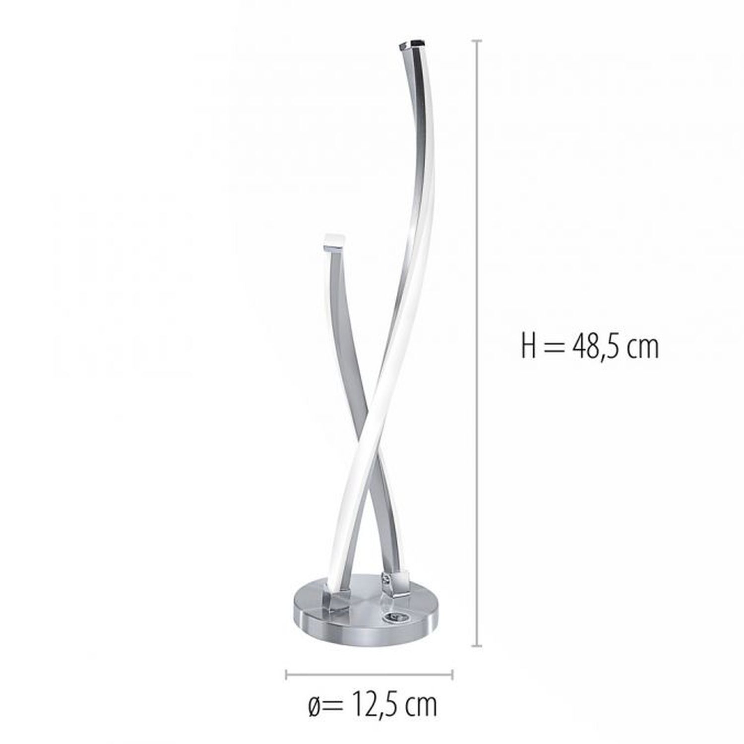 Stylische LED Tischlampe in Stahl 13 W dimmbar Touch Stylische LED Tischlampe in Stahl 13 W dimmbar Touch